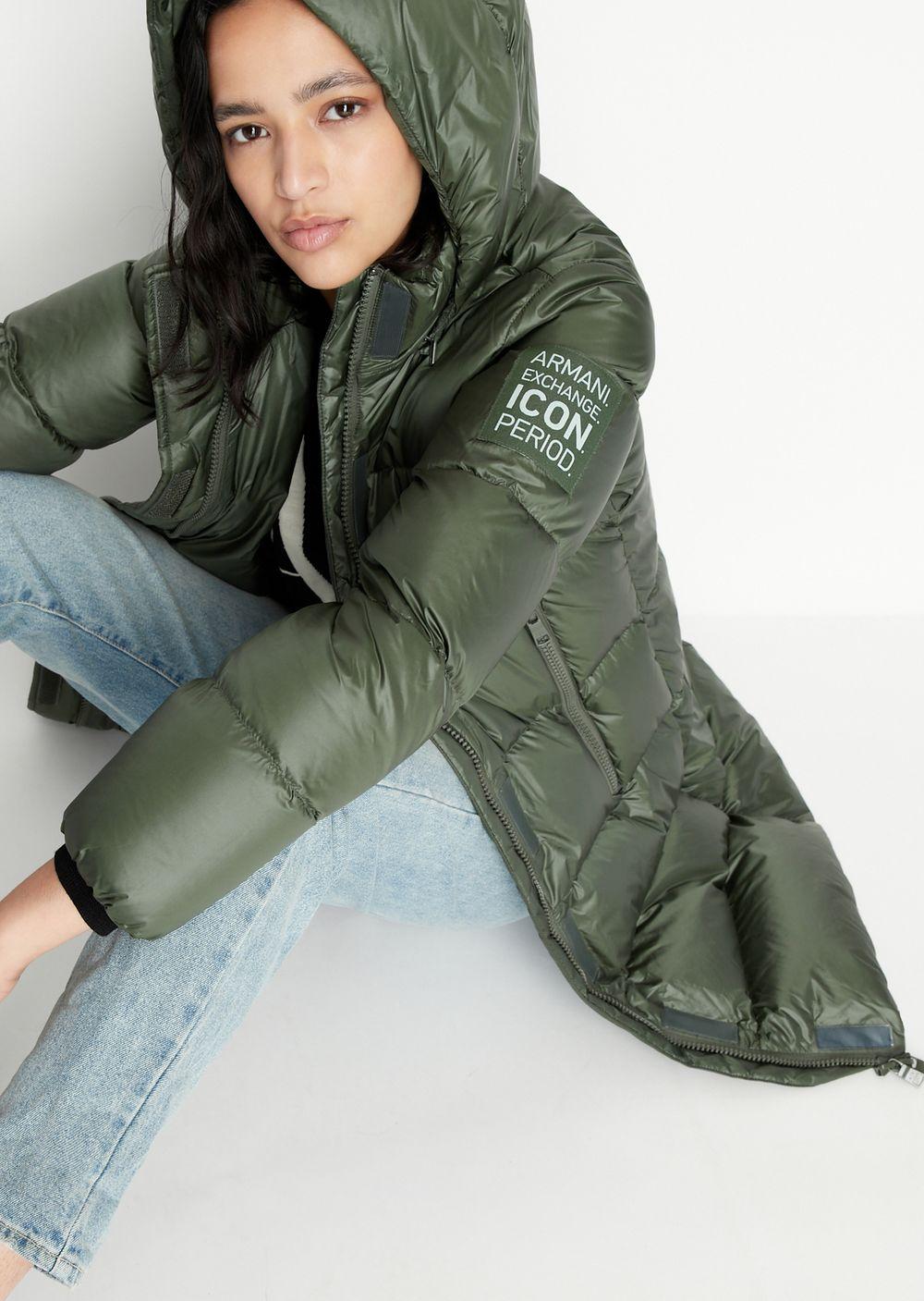 Armani Exchange Women's Icon Logo Padded Jacket