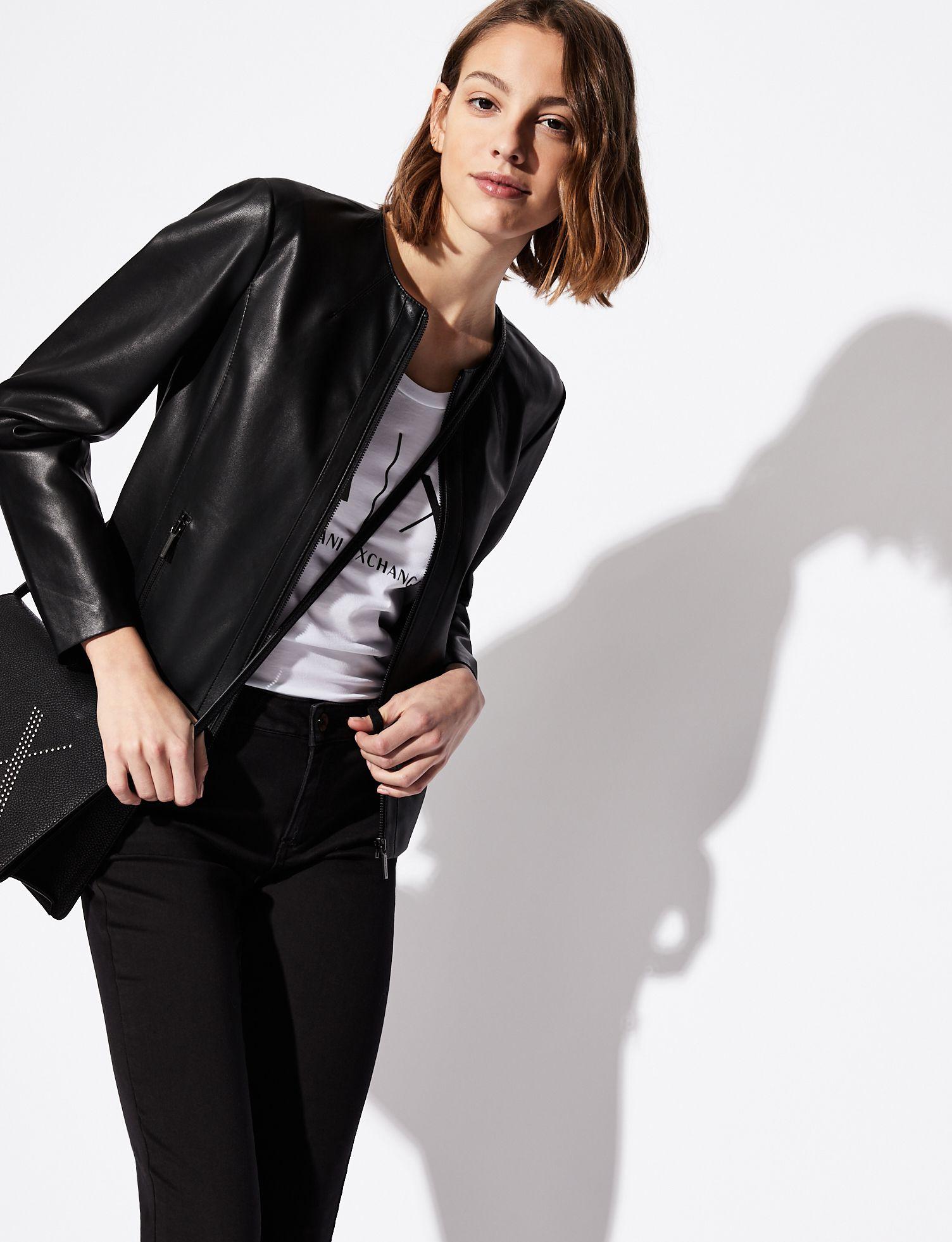 armani faux leather jacket