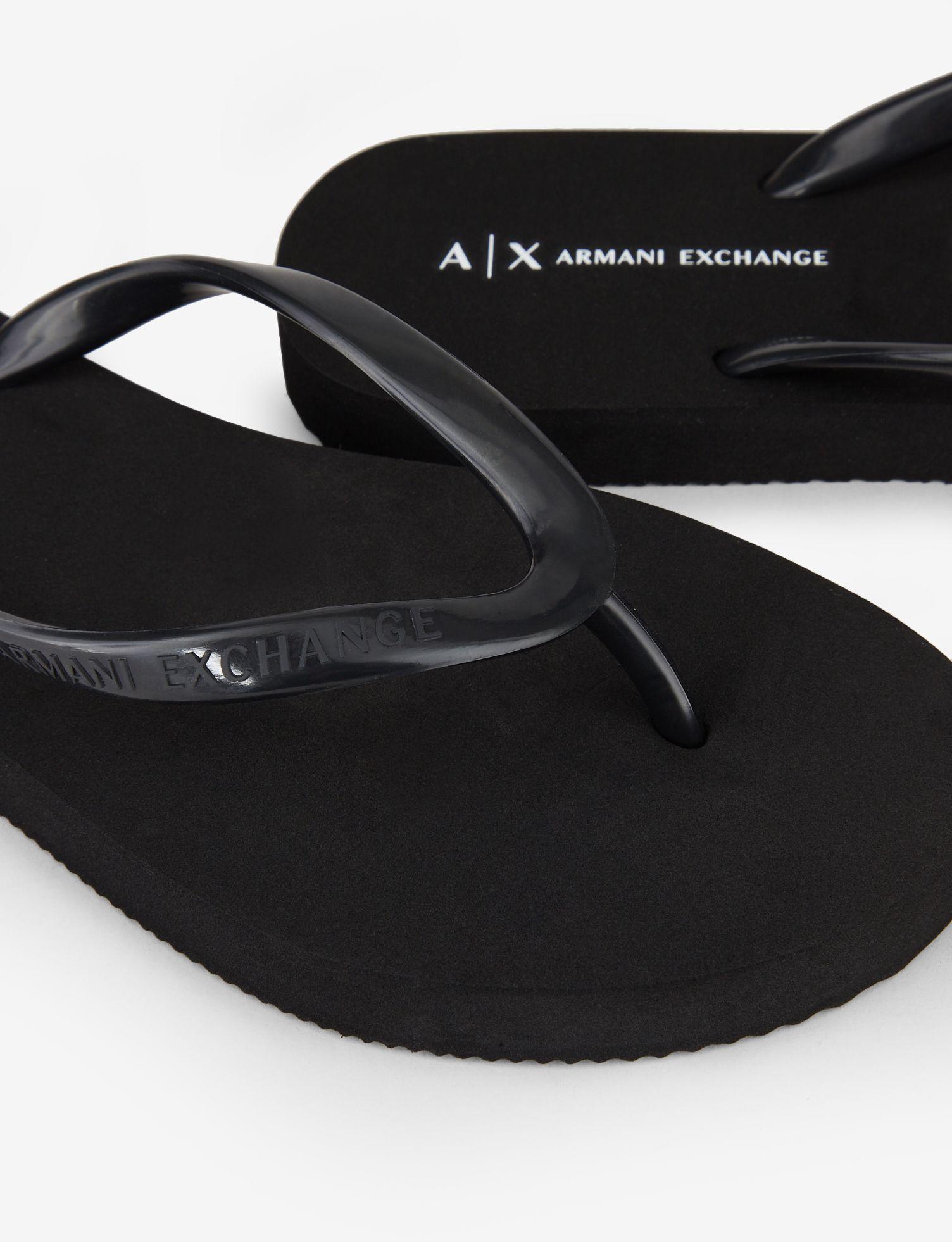 Armani Exchange Flipflops in Black Lyst