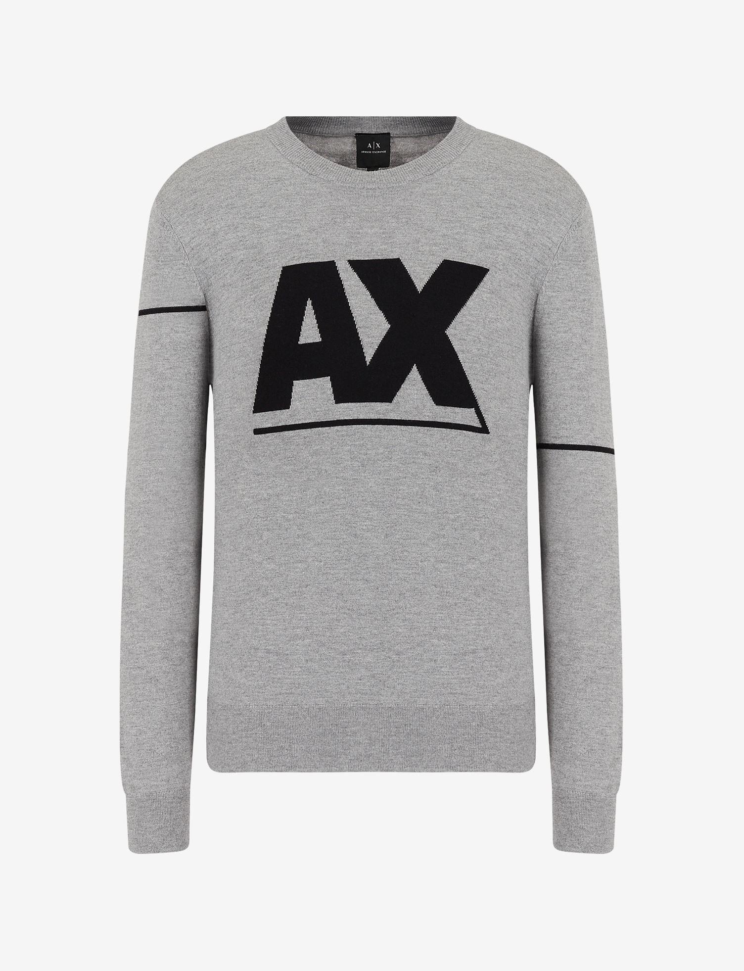 Armani Exchange Synthetic Crew Neck in Grey (Gray) for Men - Lyst