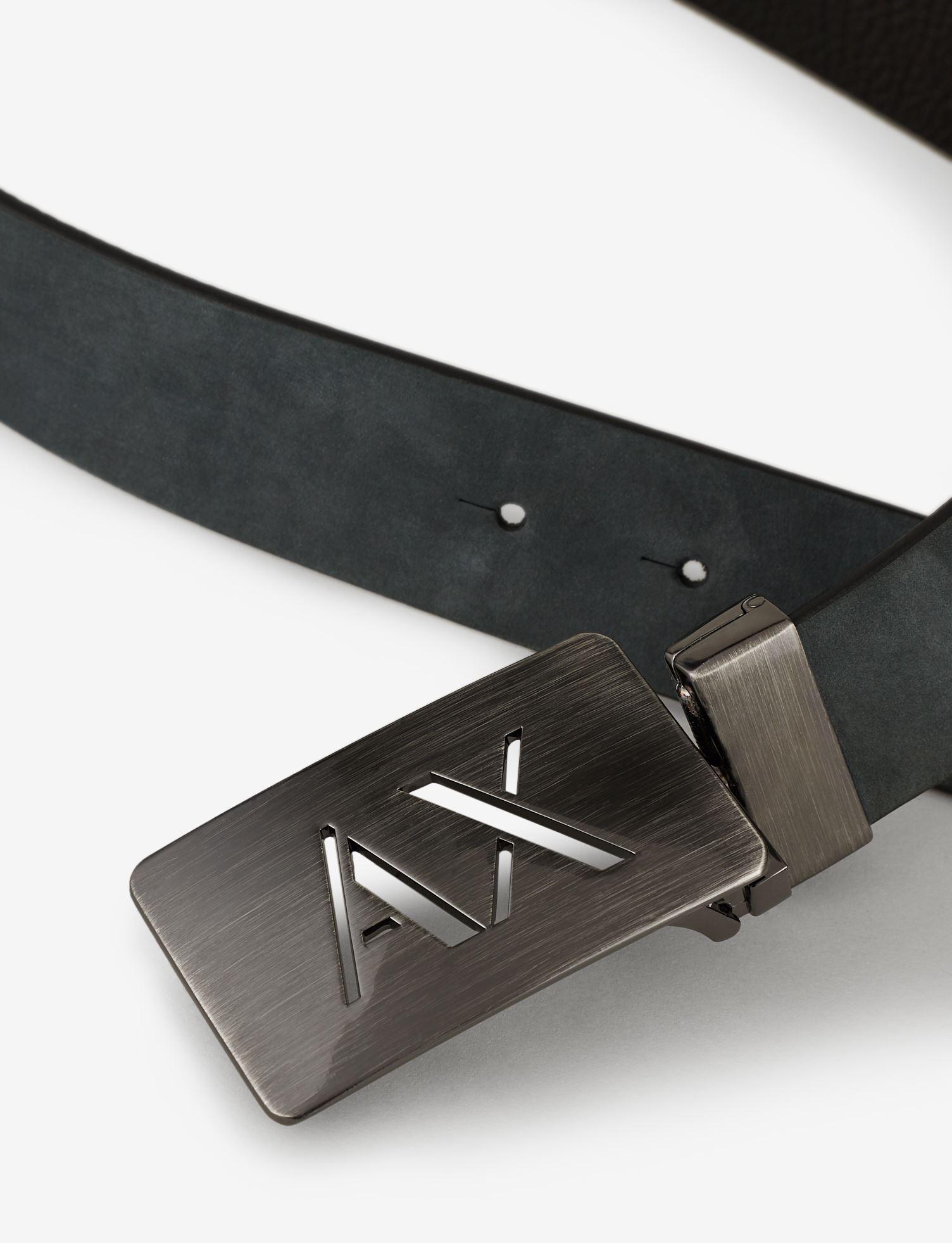 armani exchange belt with logo buckle