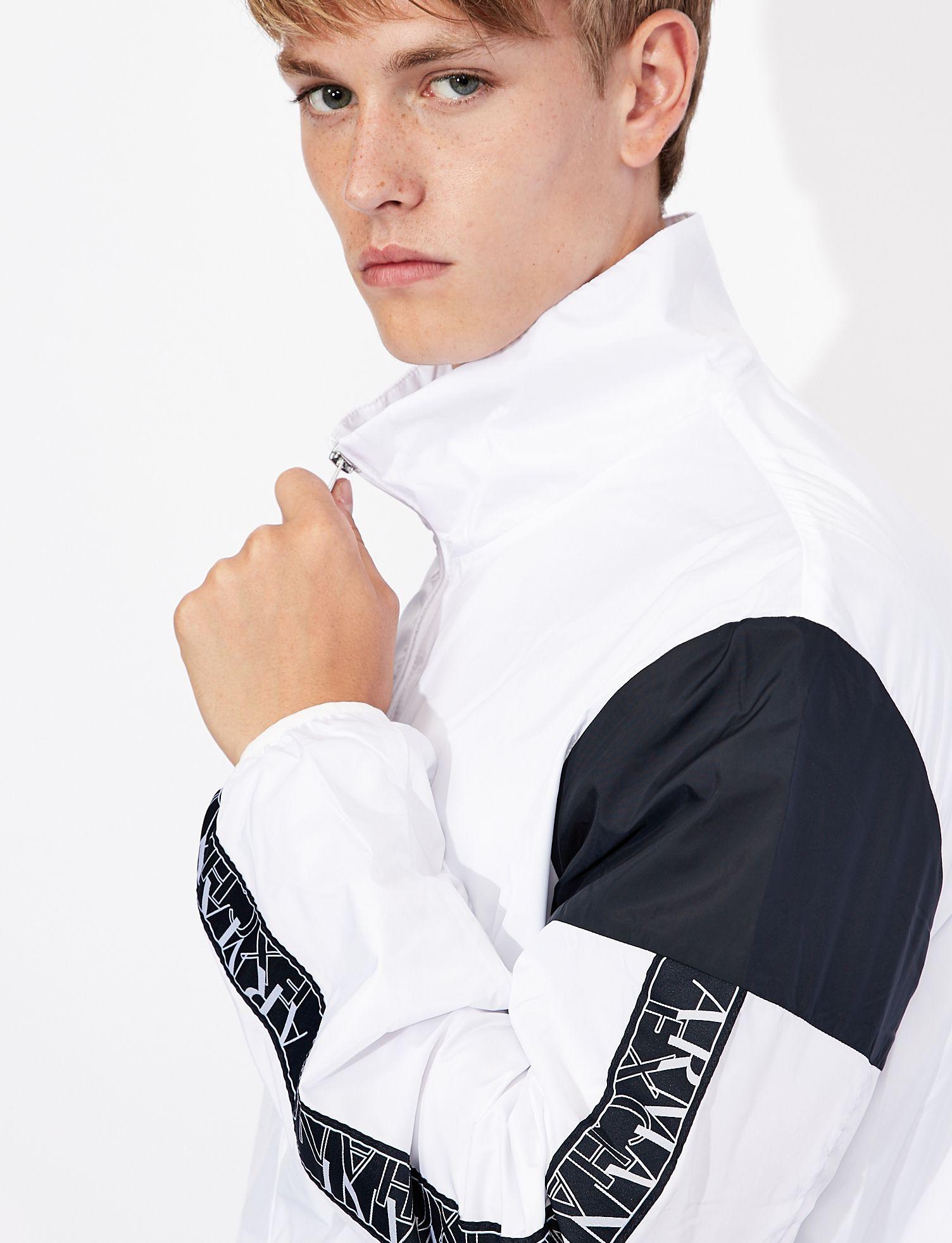 armani exchange white jacket