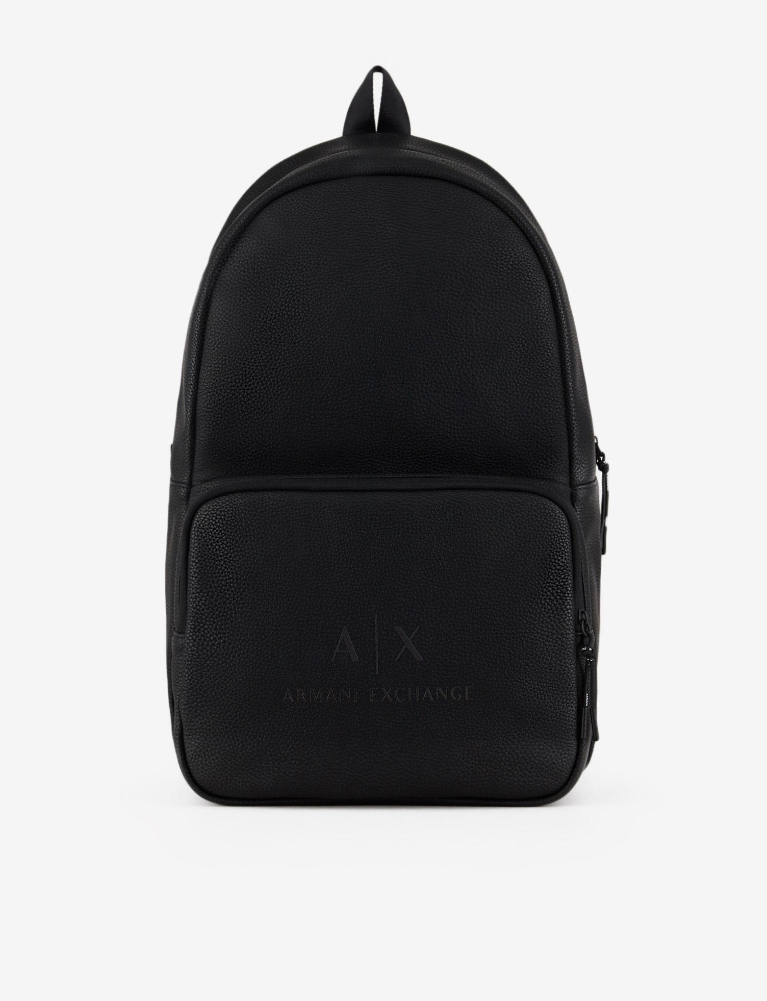 armani exchange leather backpack
