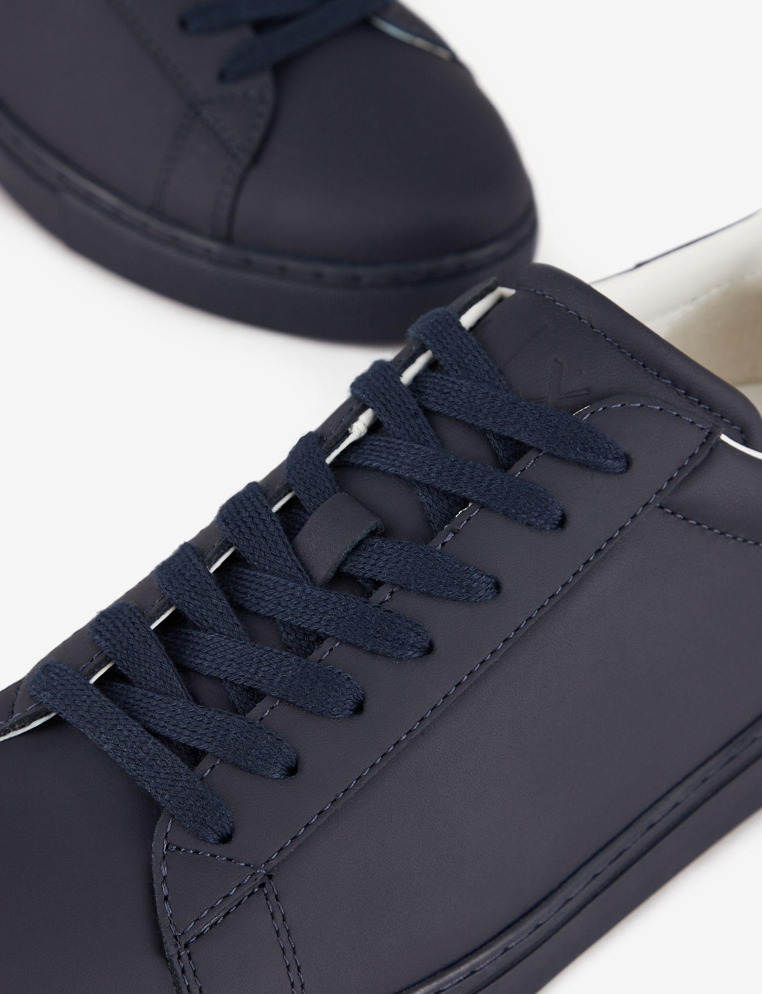 Armani Exchange Leather Sneakers in Navy Blue (Blue) for Men Lyst