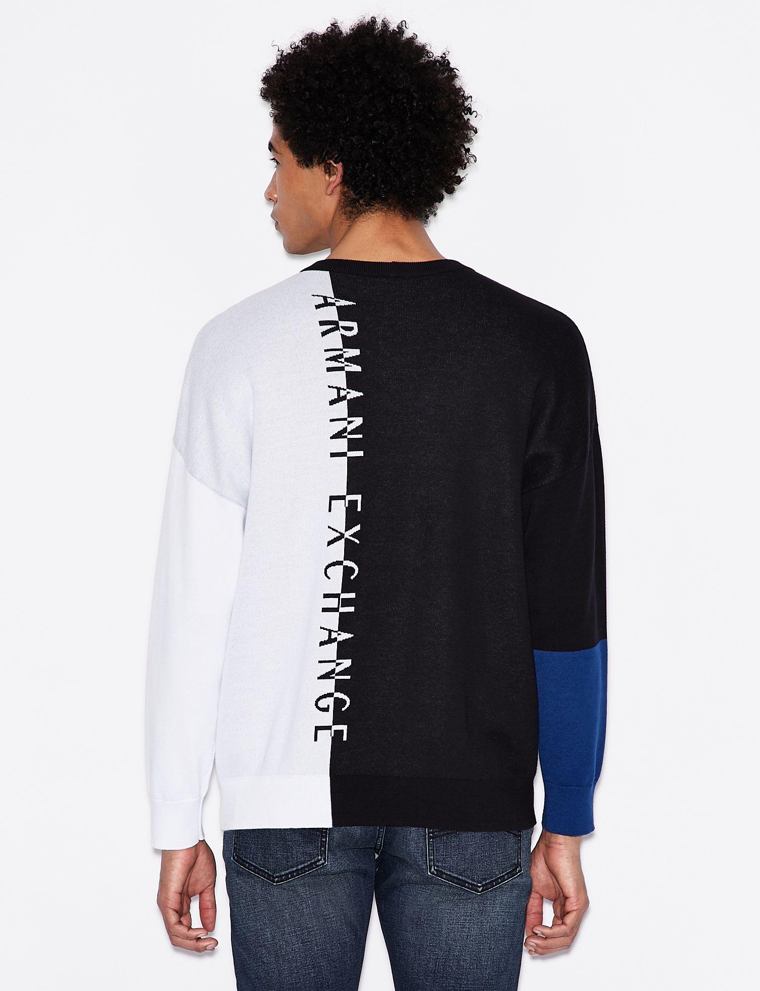 armani exchange blue sweater