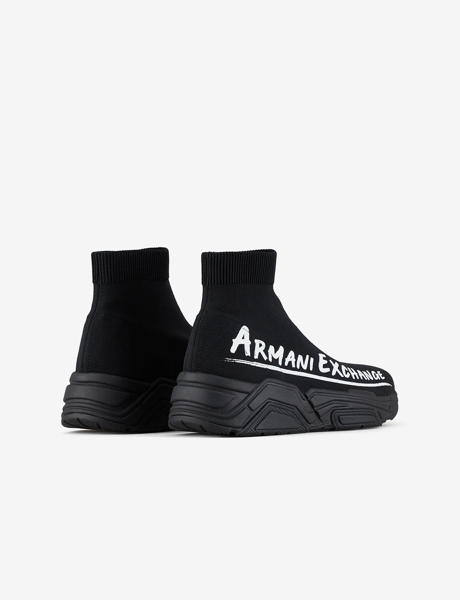 Armani exchange sock trainers sale