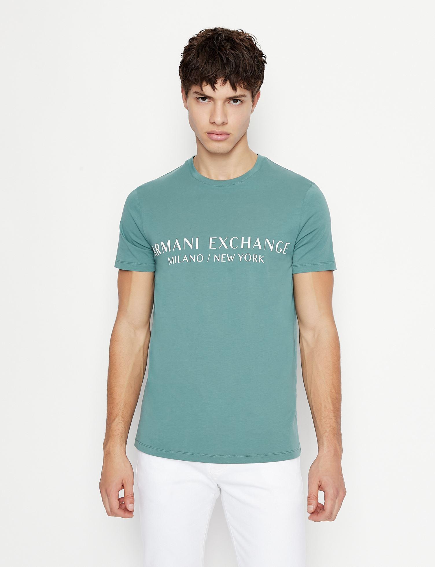 Armani Exchange Milano New York Regular Fit T-shirt in Blue for Men | Lyst