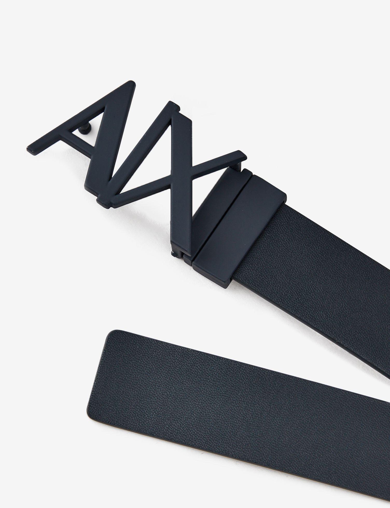 armani exchange belt with logo buckle