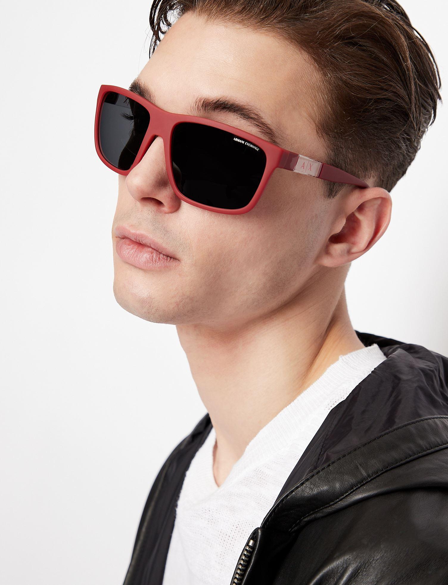 Armani Exchange Sunglass in Red for Men | Lyst
