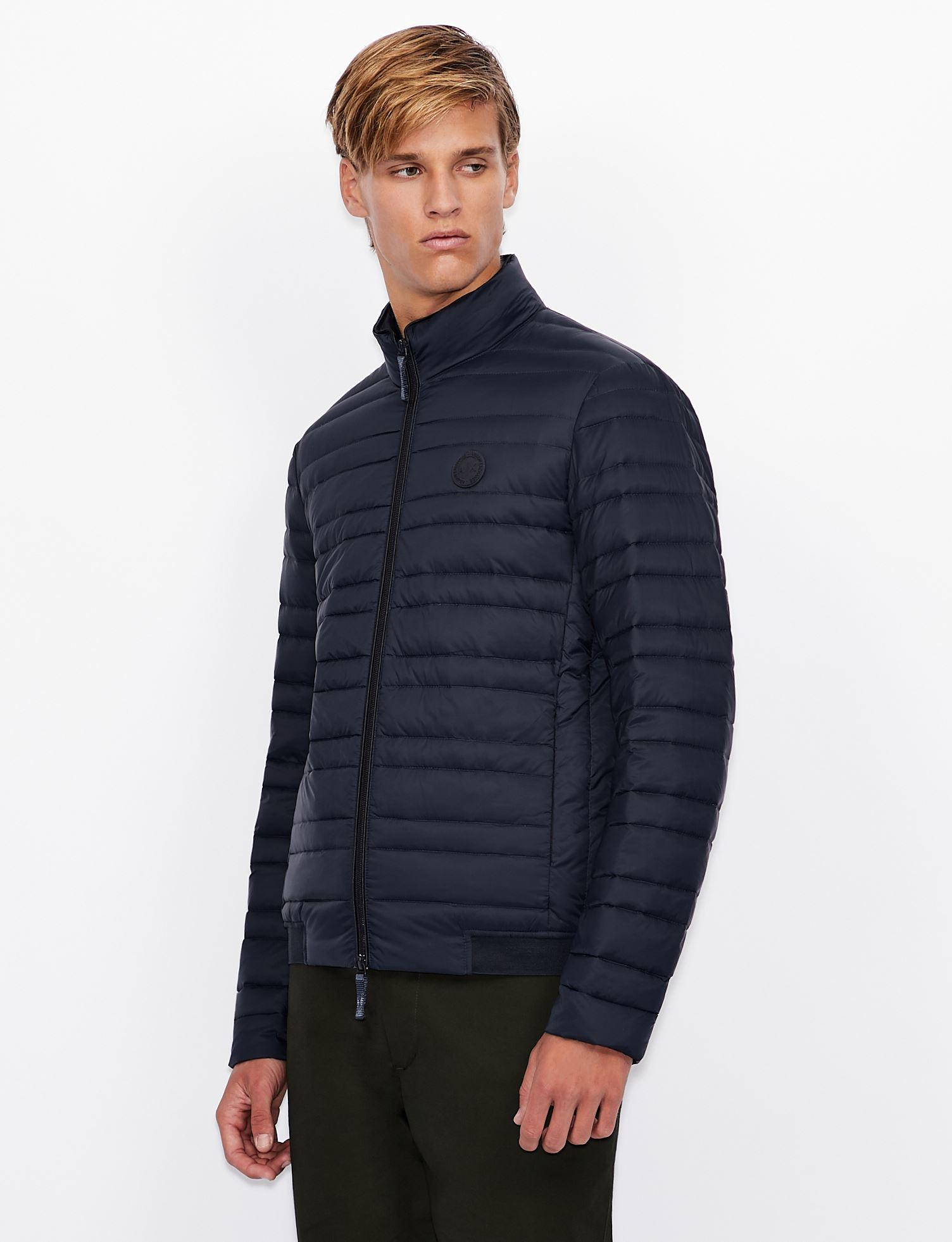 Armani Exchange Synthetic Puffer Jacket in Navy Blue Womens Clothing Jackets Casual jackets Blue 