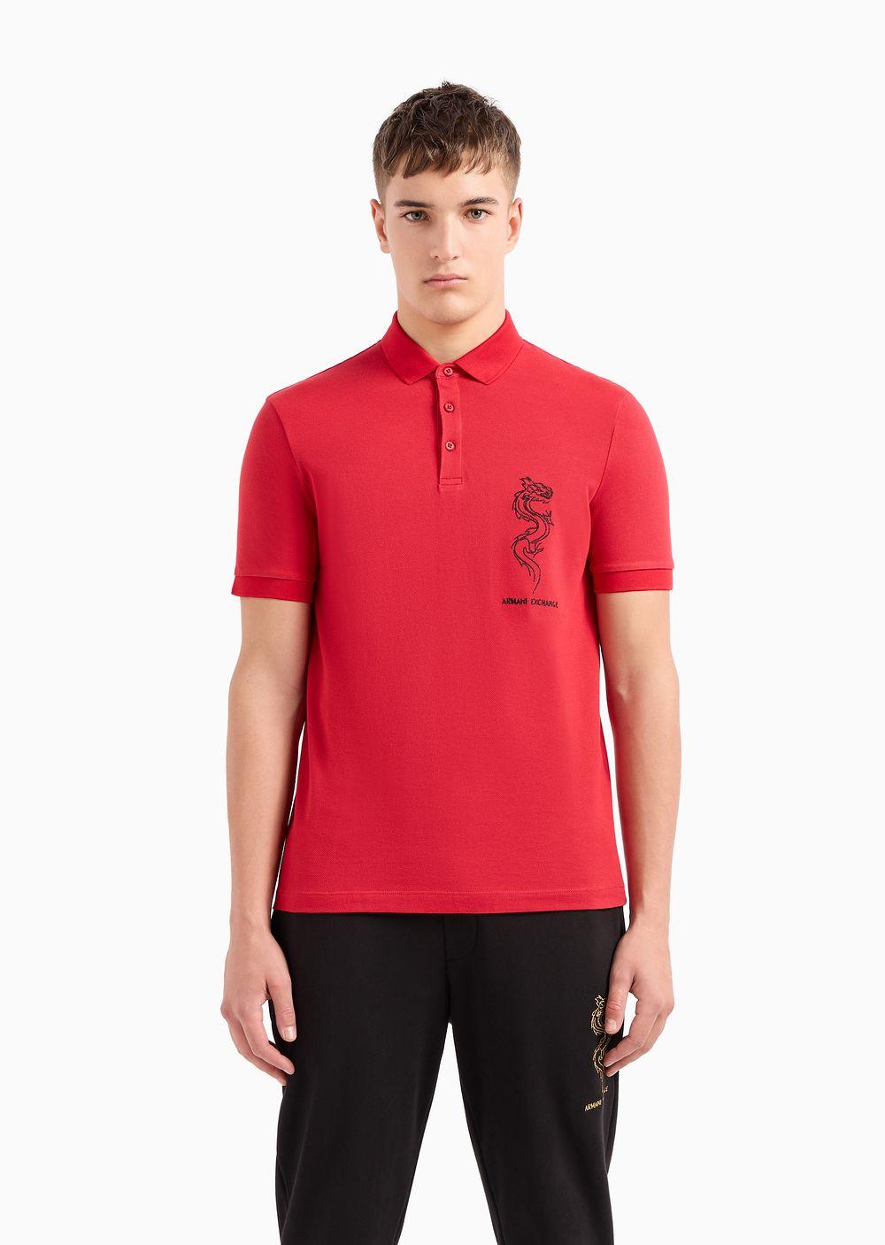 Red armani discount exchange polo