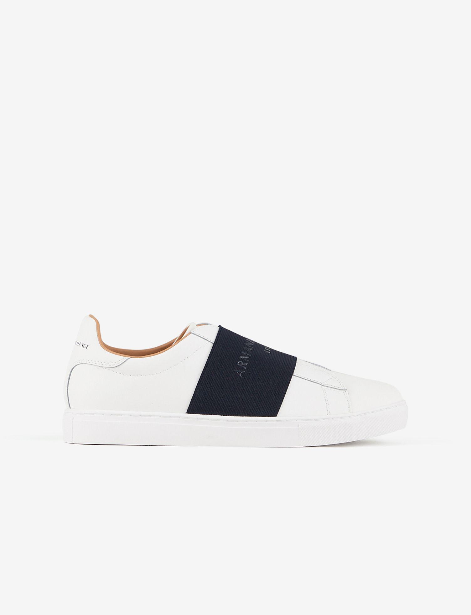 armani exchange leather sneakers
