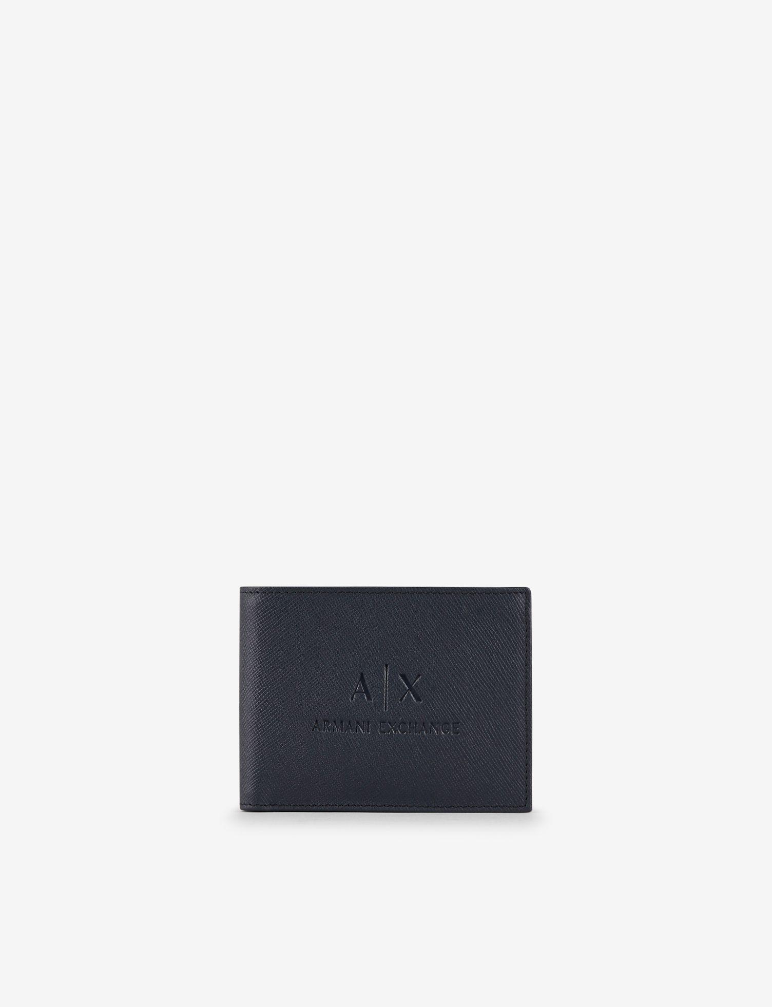 Armani Exchange Textured Leather Wallet in Navy Blue (Blue) for Men - Lyst