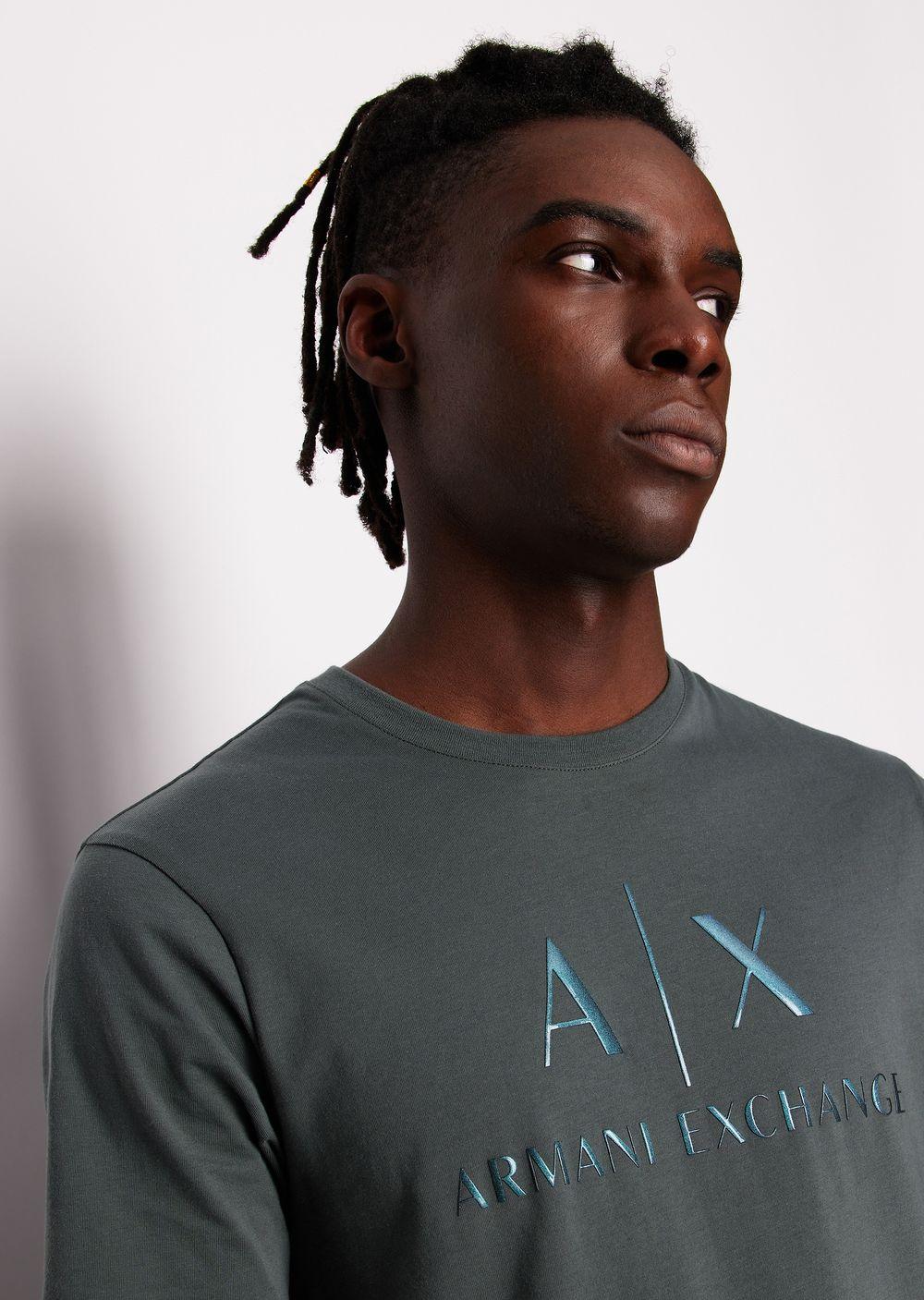 Armani Exchange Slim Fit T-shirts in Blue for Men | Lyst