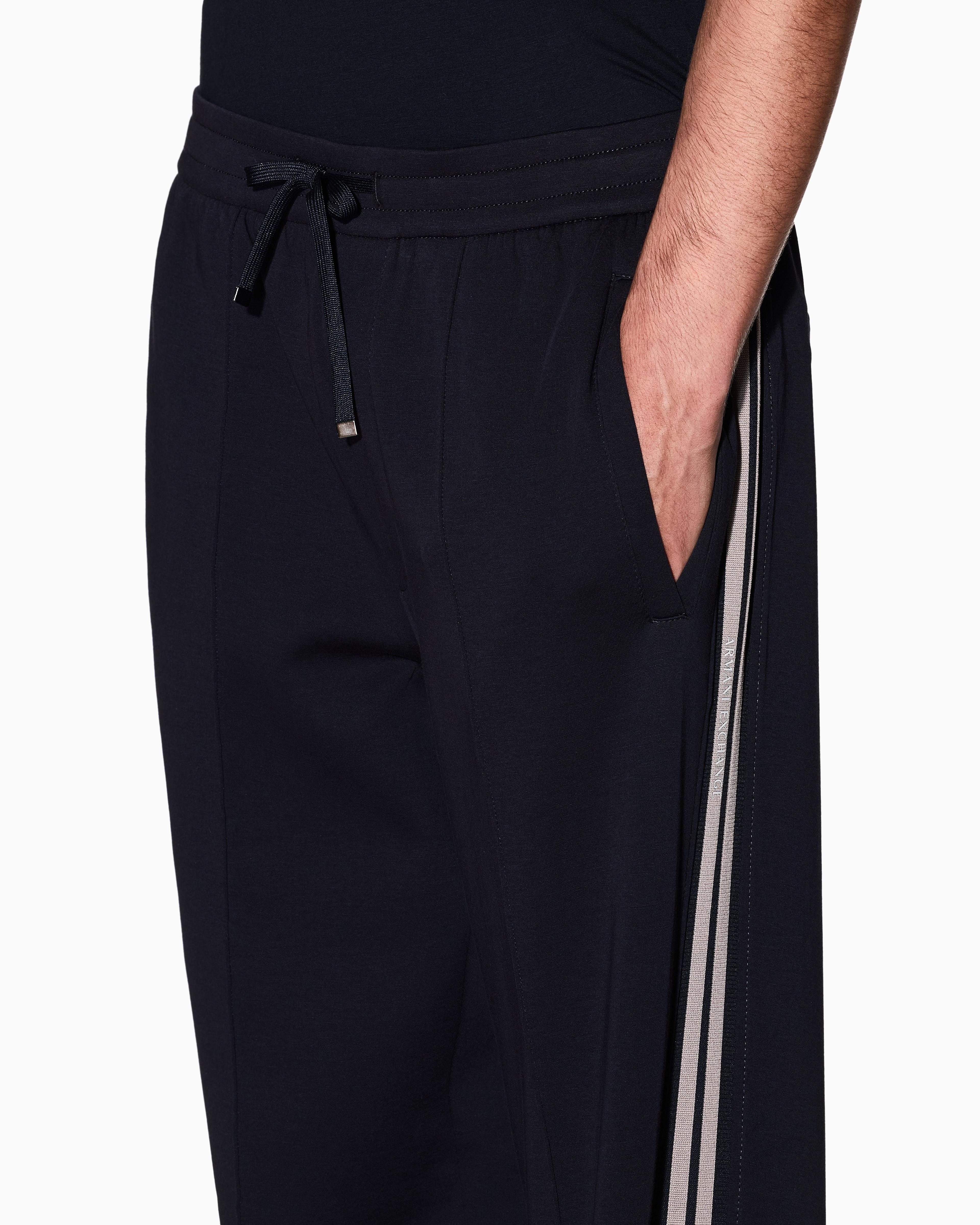 ARMANI EXCHANGE Trousers With Contrasting Stripes in Blue for Men