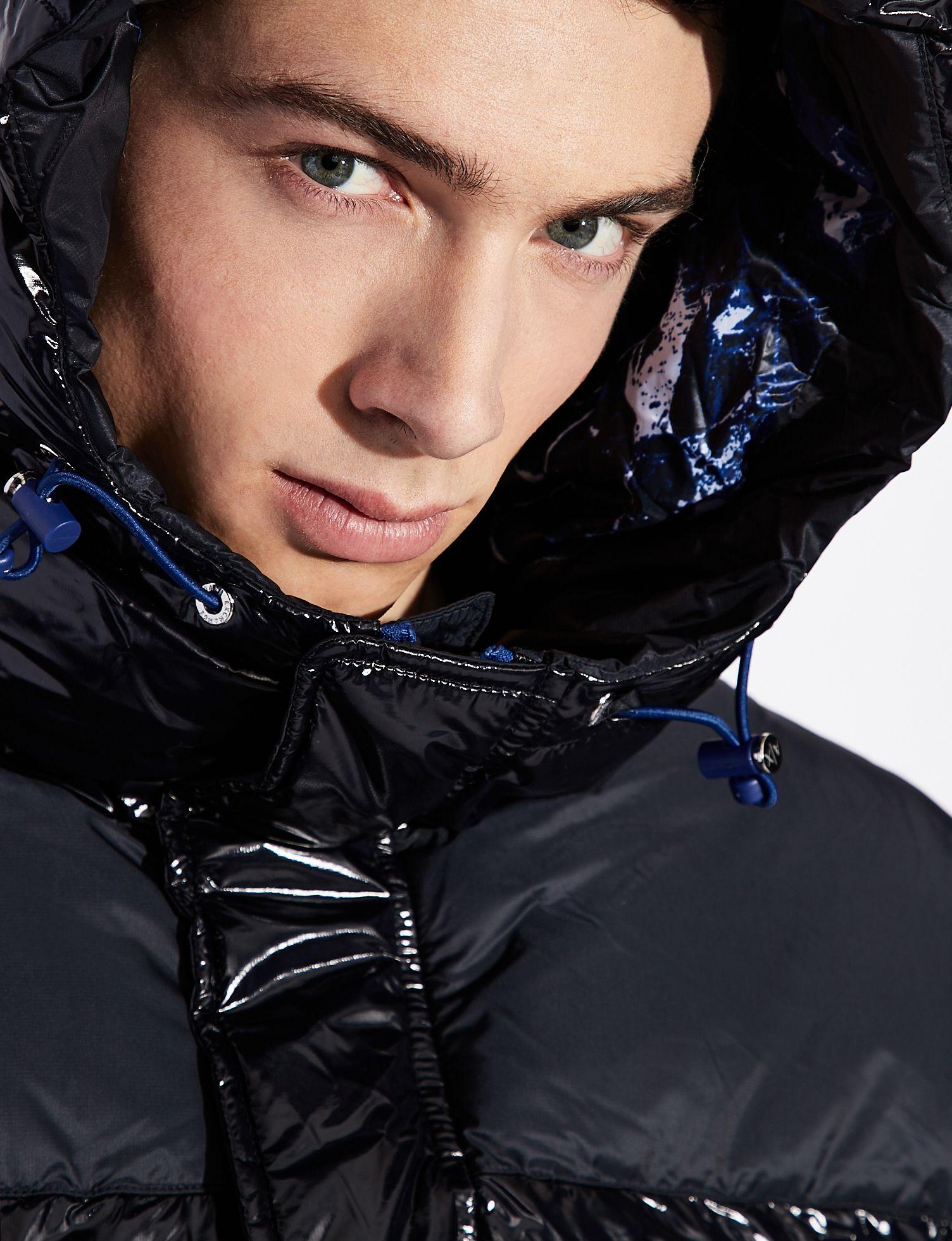 Armani Exchange Synthetic Puffer Jacket in Navy Blue (Blue) for Men - Lyst
