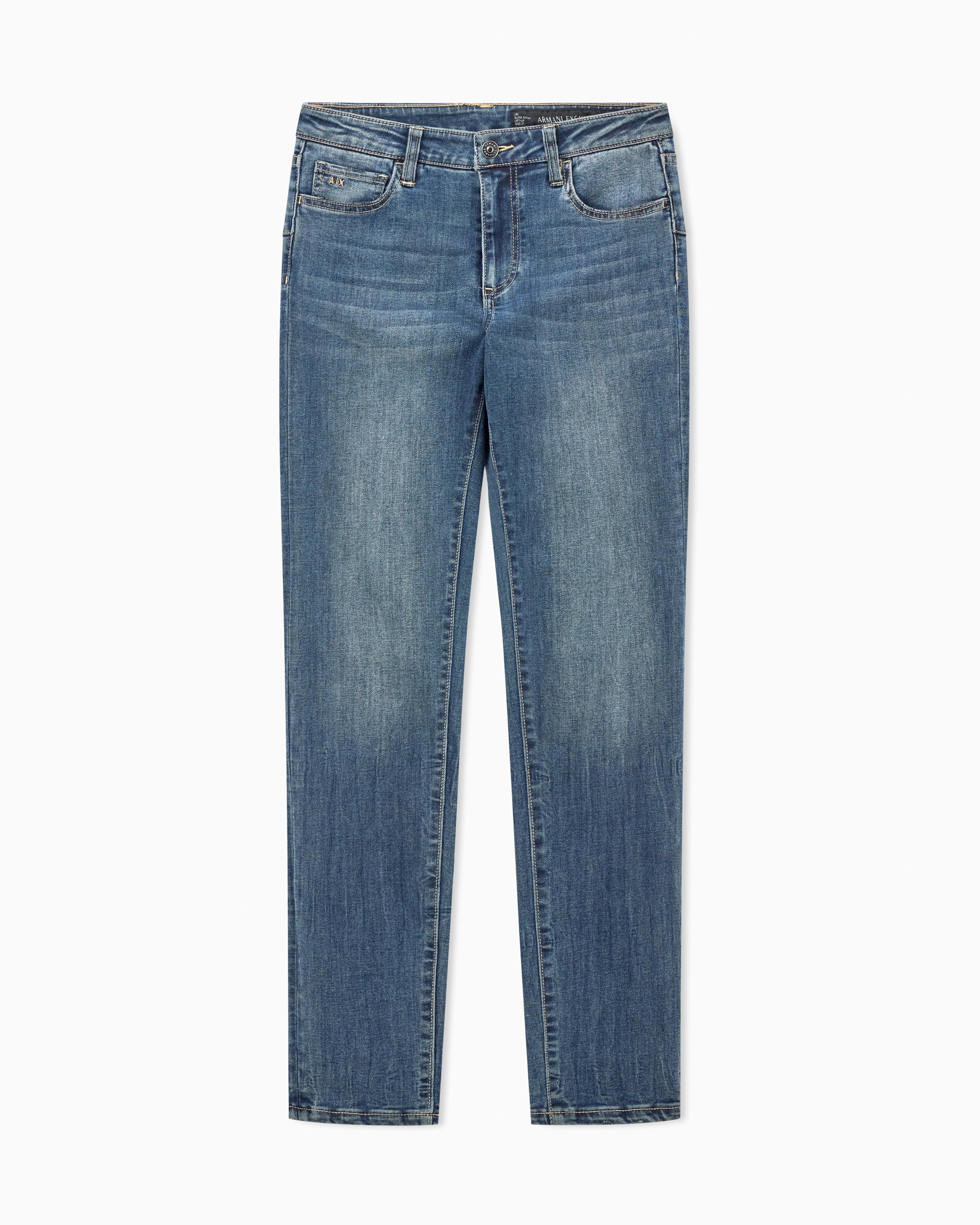 ARMANI EXCHANGE Super Skinny Lift-Up Jeans in Blue | Lyst UK