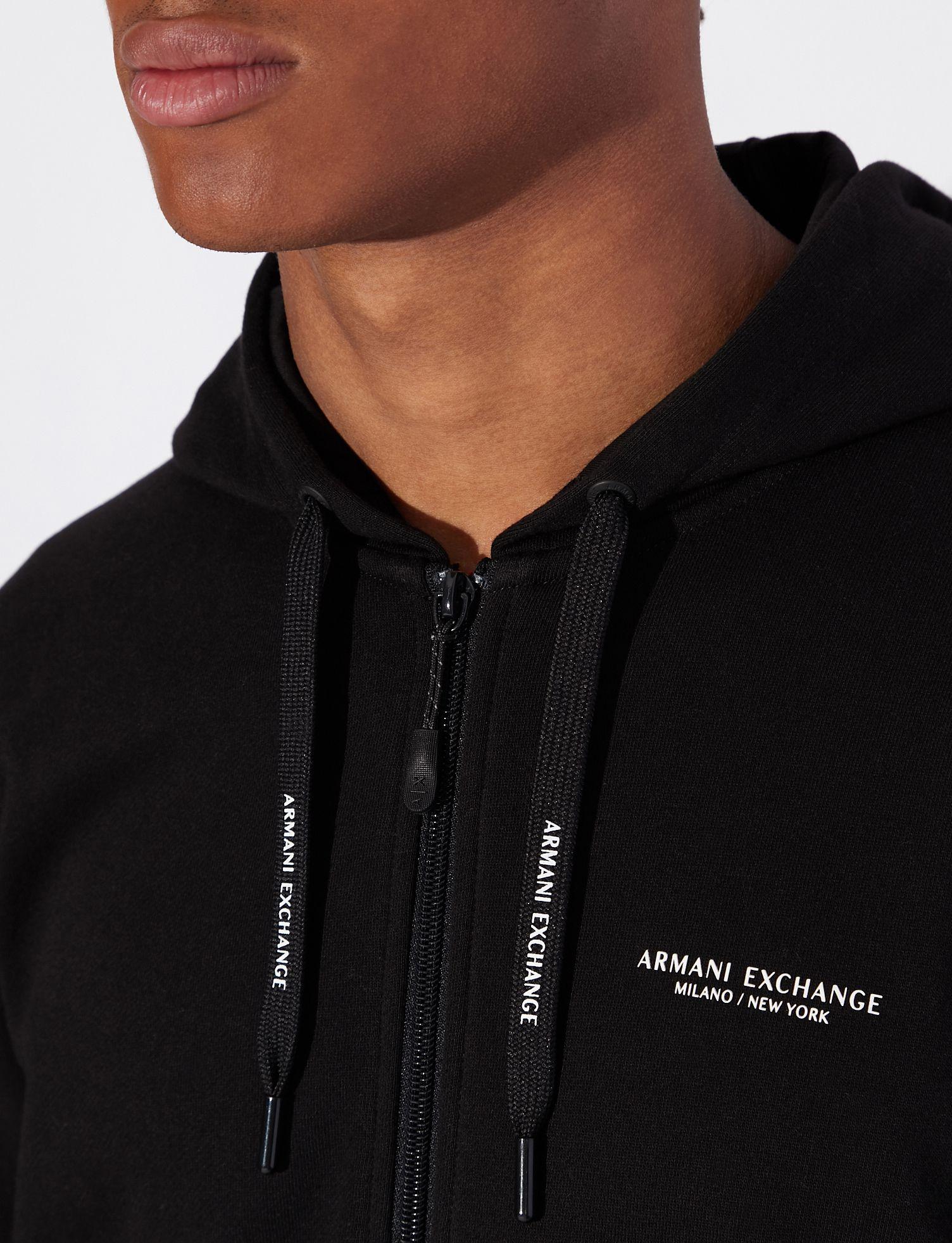 black armani exchange hoodie