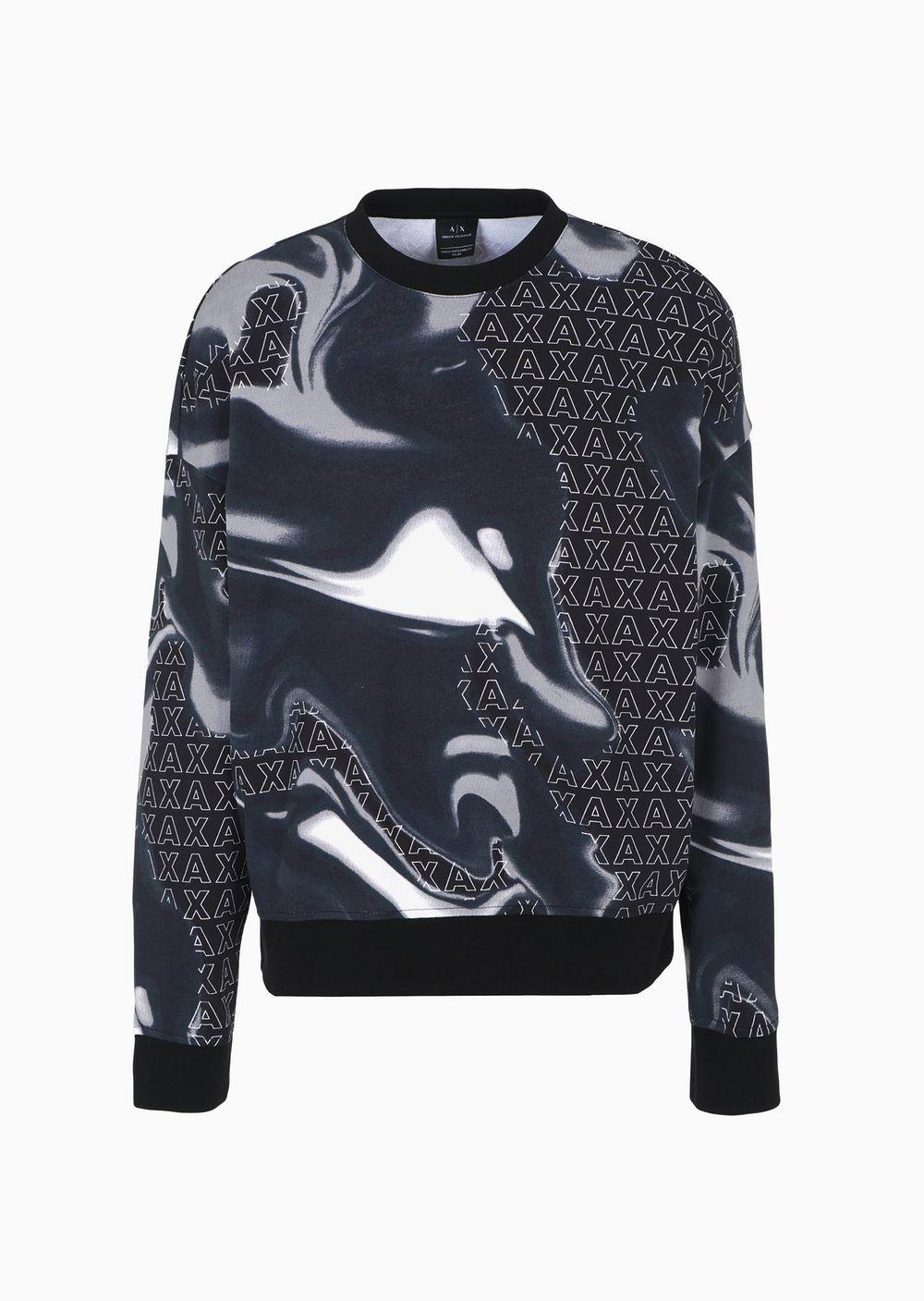Armani Exchange Armani Sustainability Values Sweatshirt in Blue