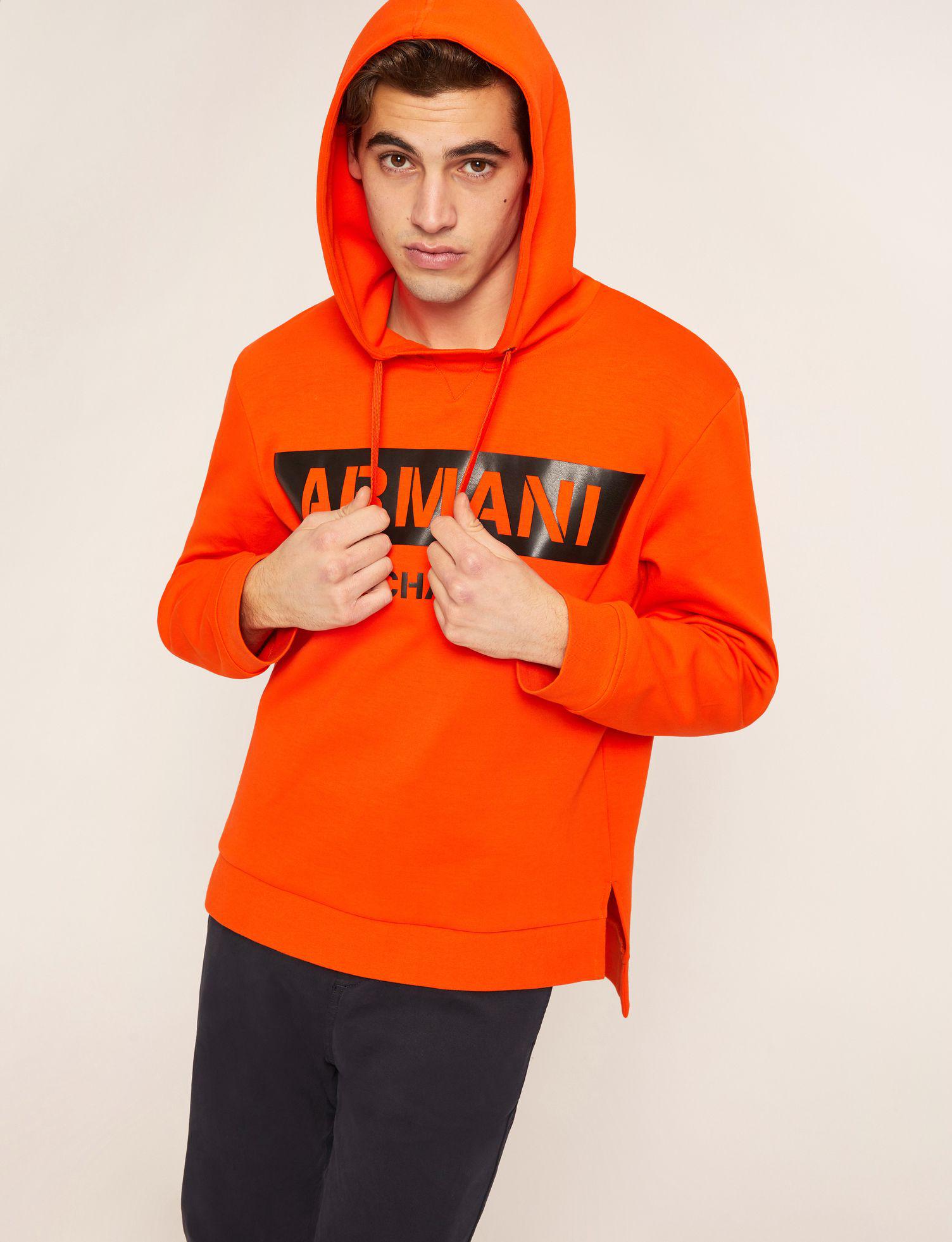 armani orange hoodie