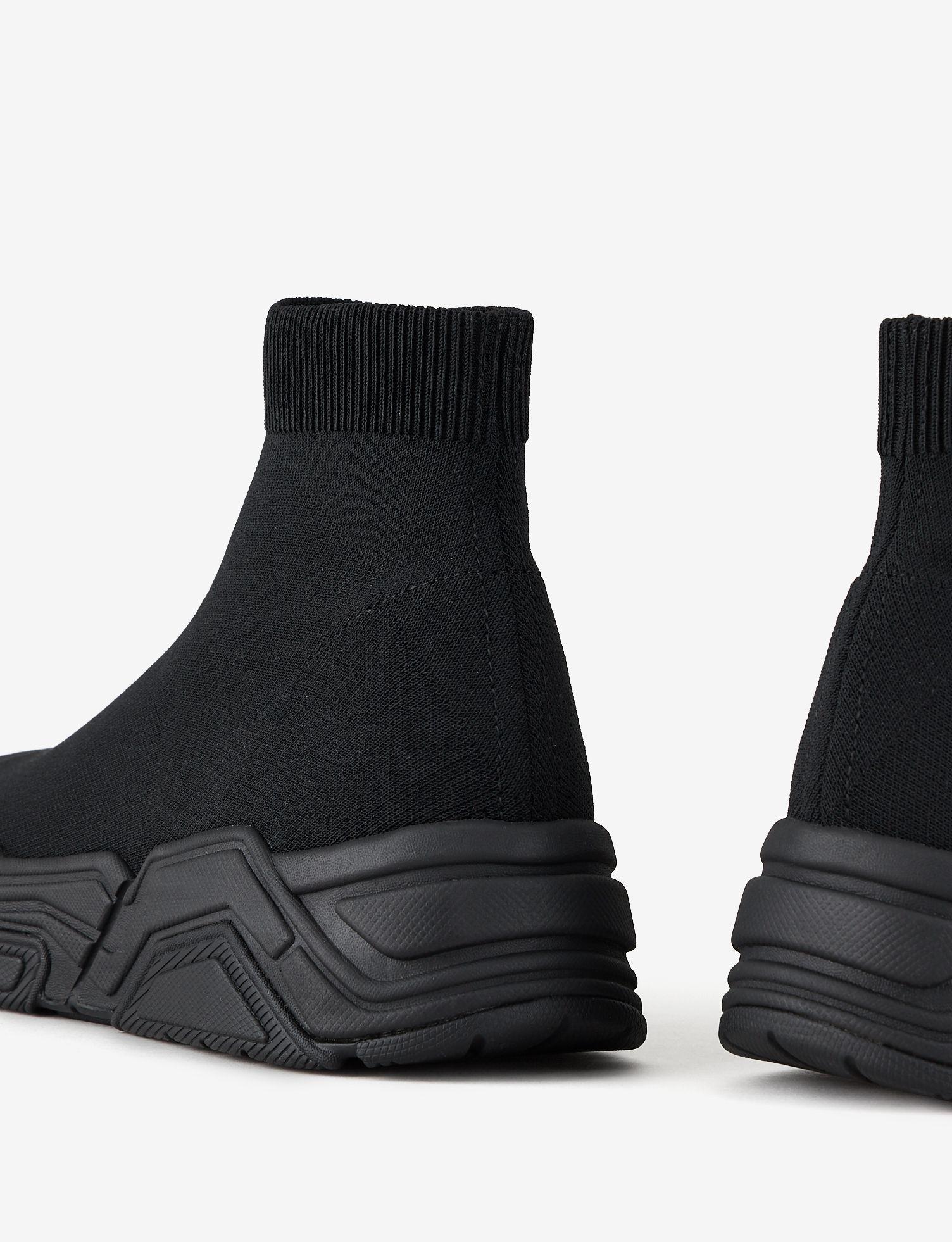 Armani Exchange Sock Sneakers in Black for Men | Lyst