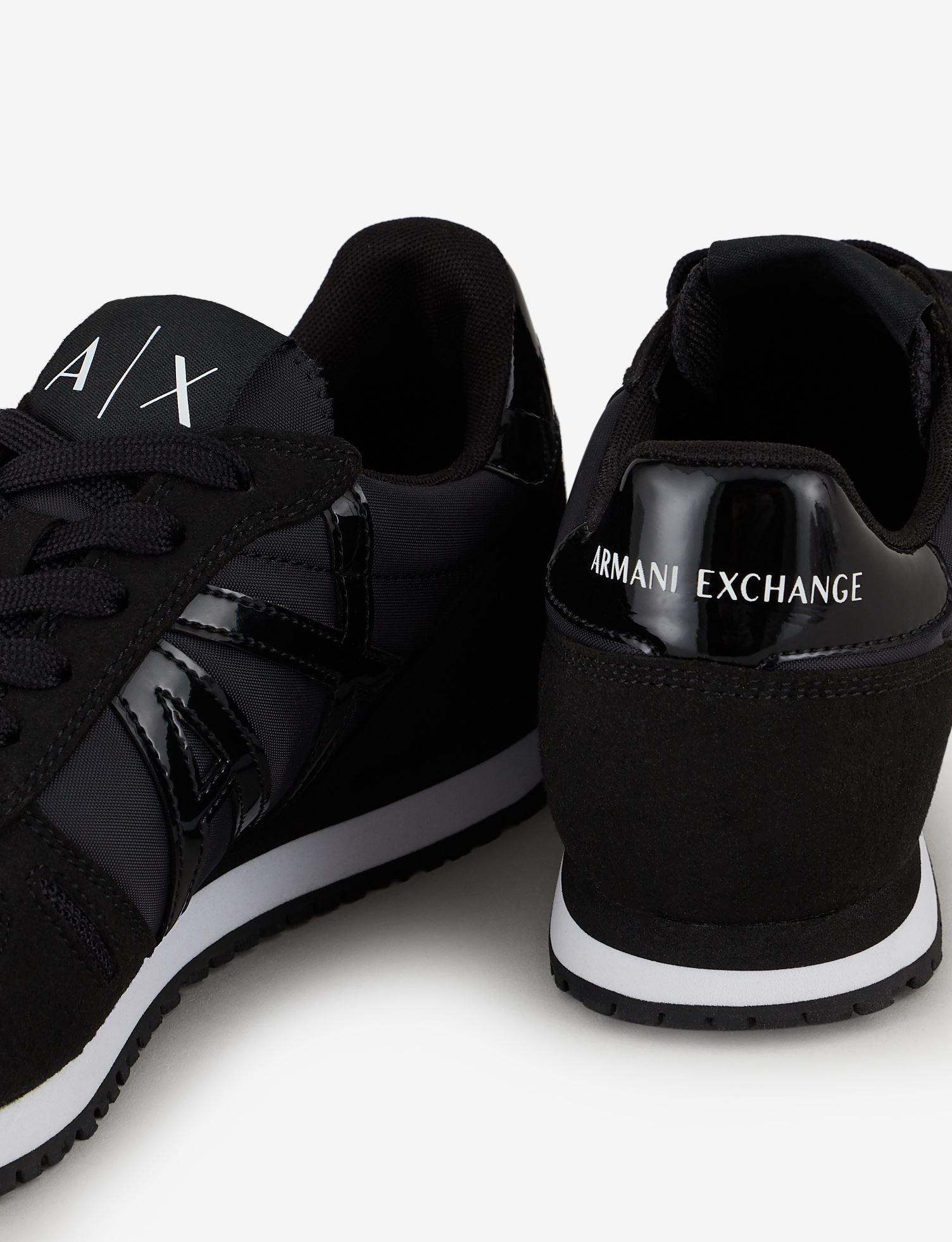 Armani Exchange Sneakers With Logo Lettering in Black | Lyst