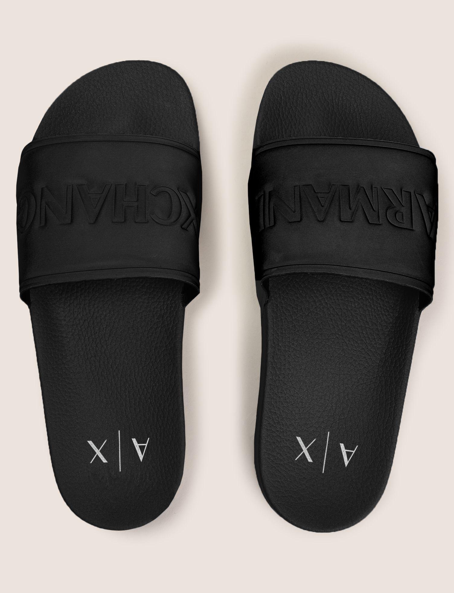armani exchange mens flip flops