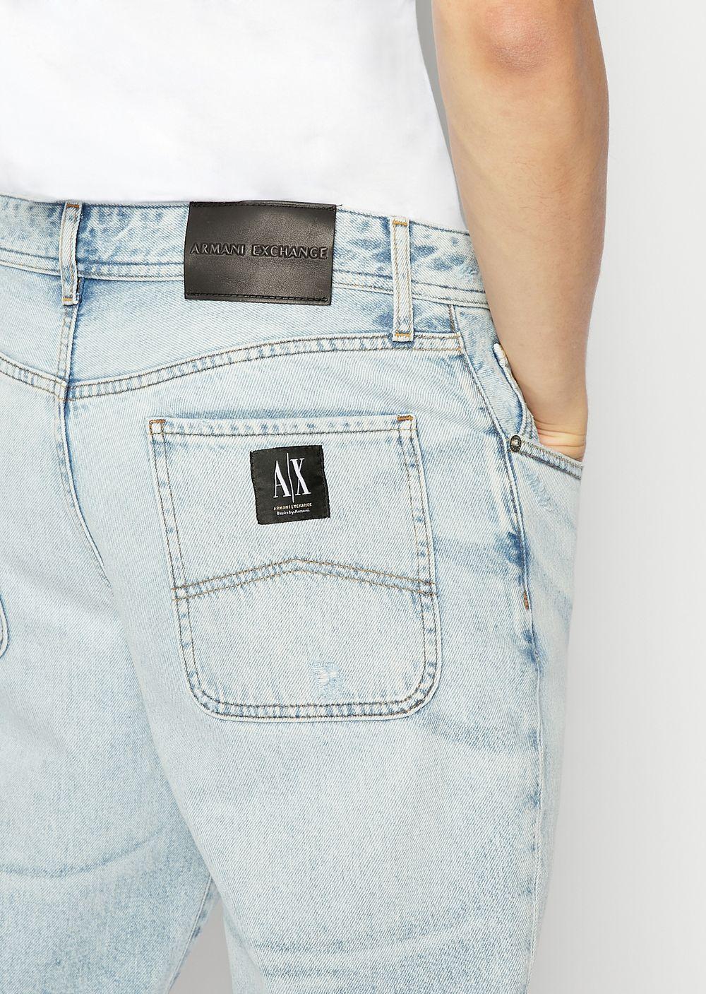 Armani Exchange Tapered Jeans in Blue for Lyst