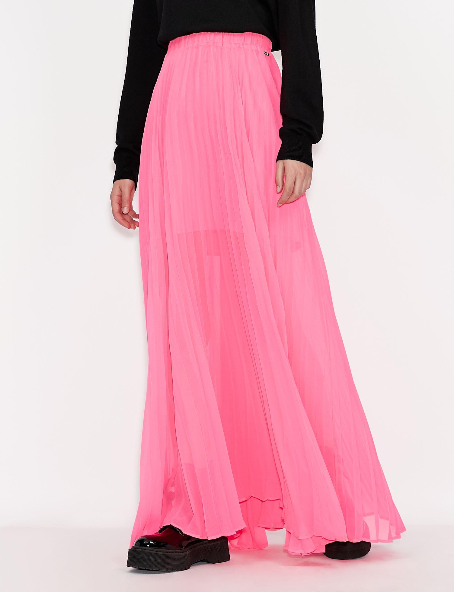 Armani Exchange Long Skirt in Pink | Lyst