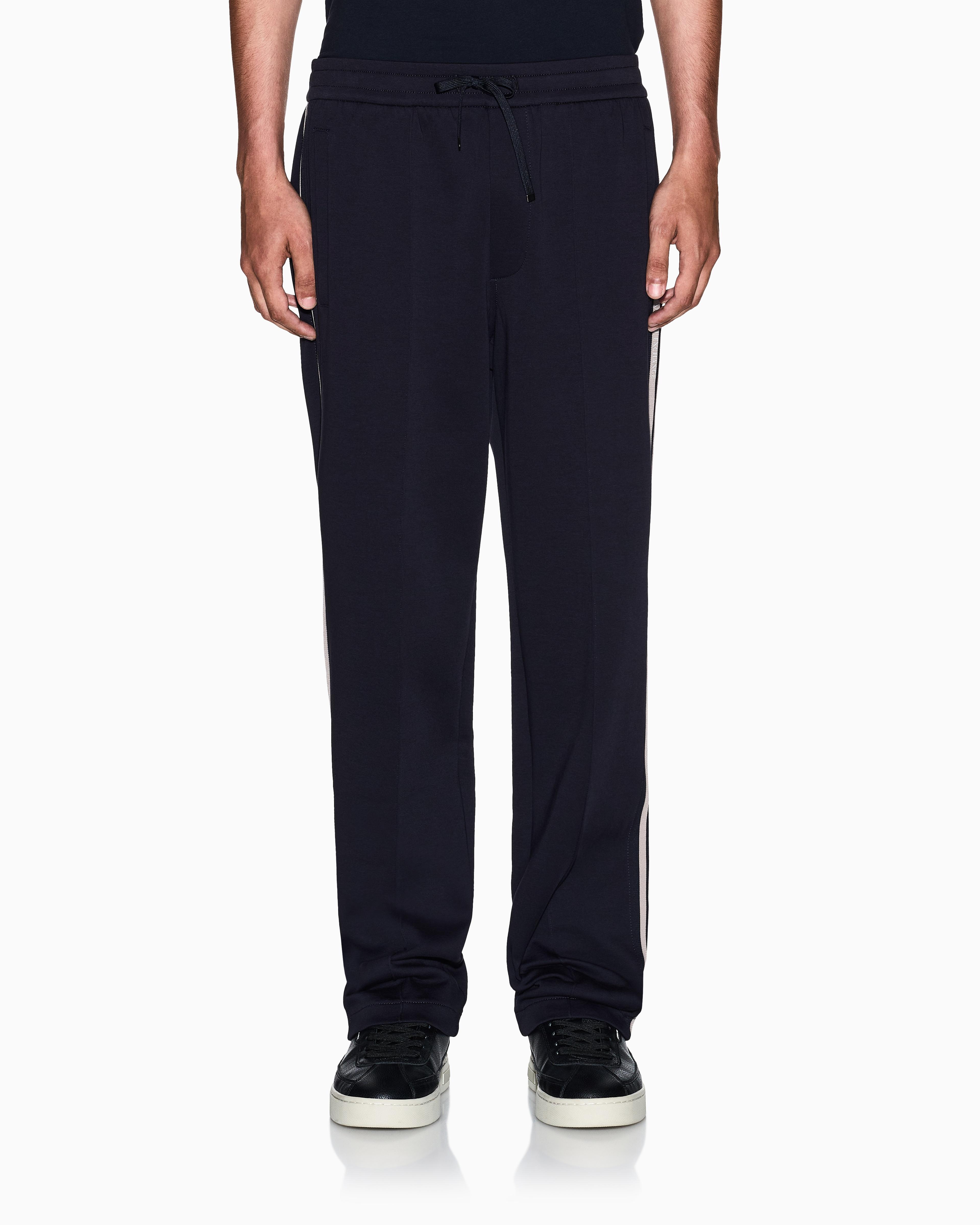 ARMANI EXCHANGE Trousers With Contrasting Stripes in Blue for Men  display picture 1