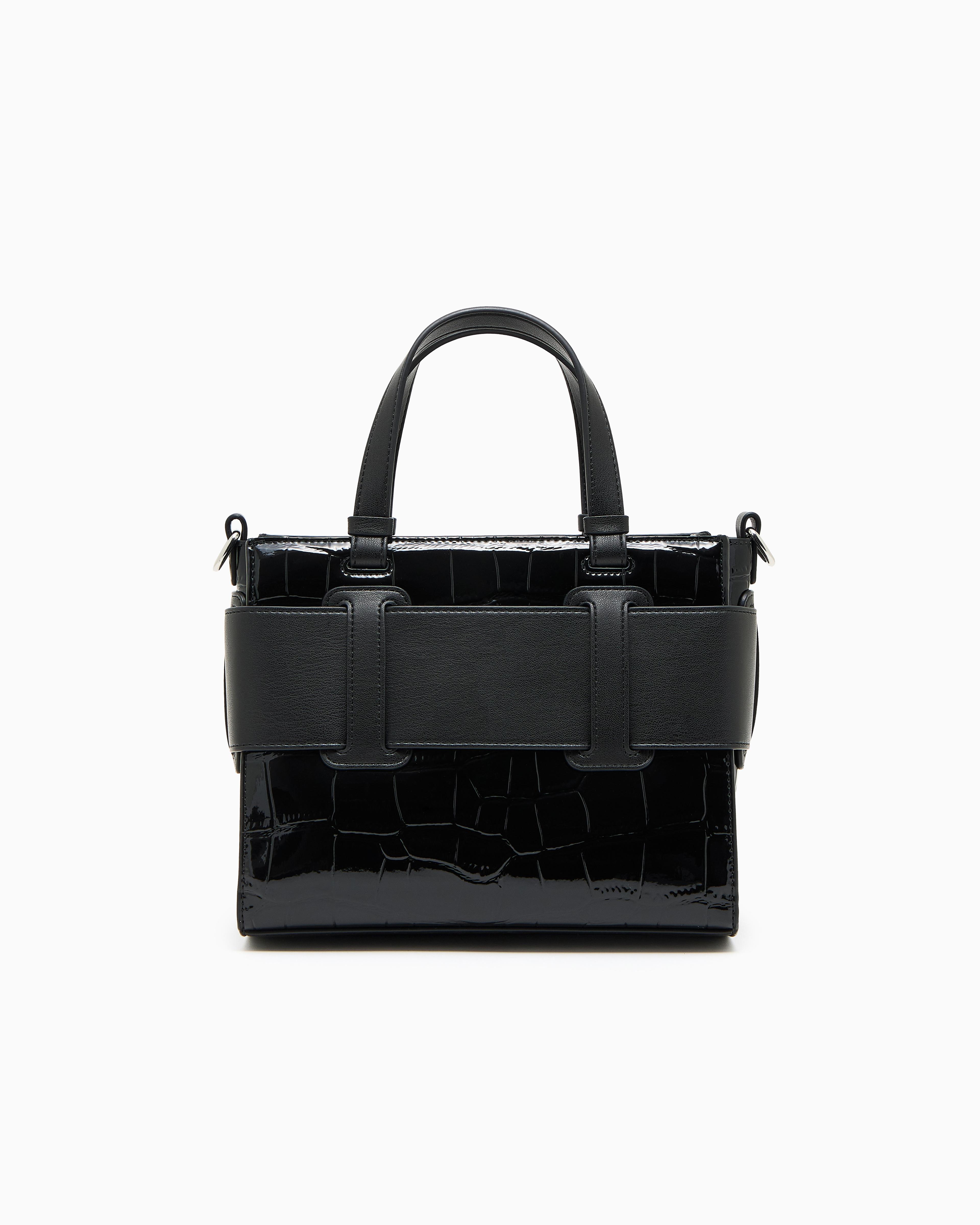 ARMANI EXCHANGE Coconut Tote Bag With Logo in Black | Lyst