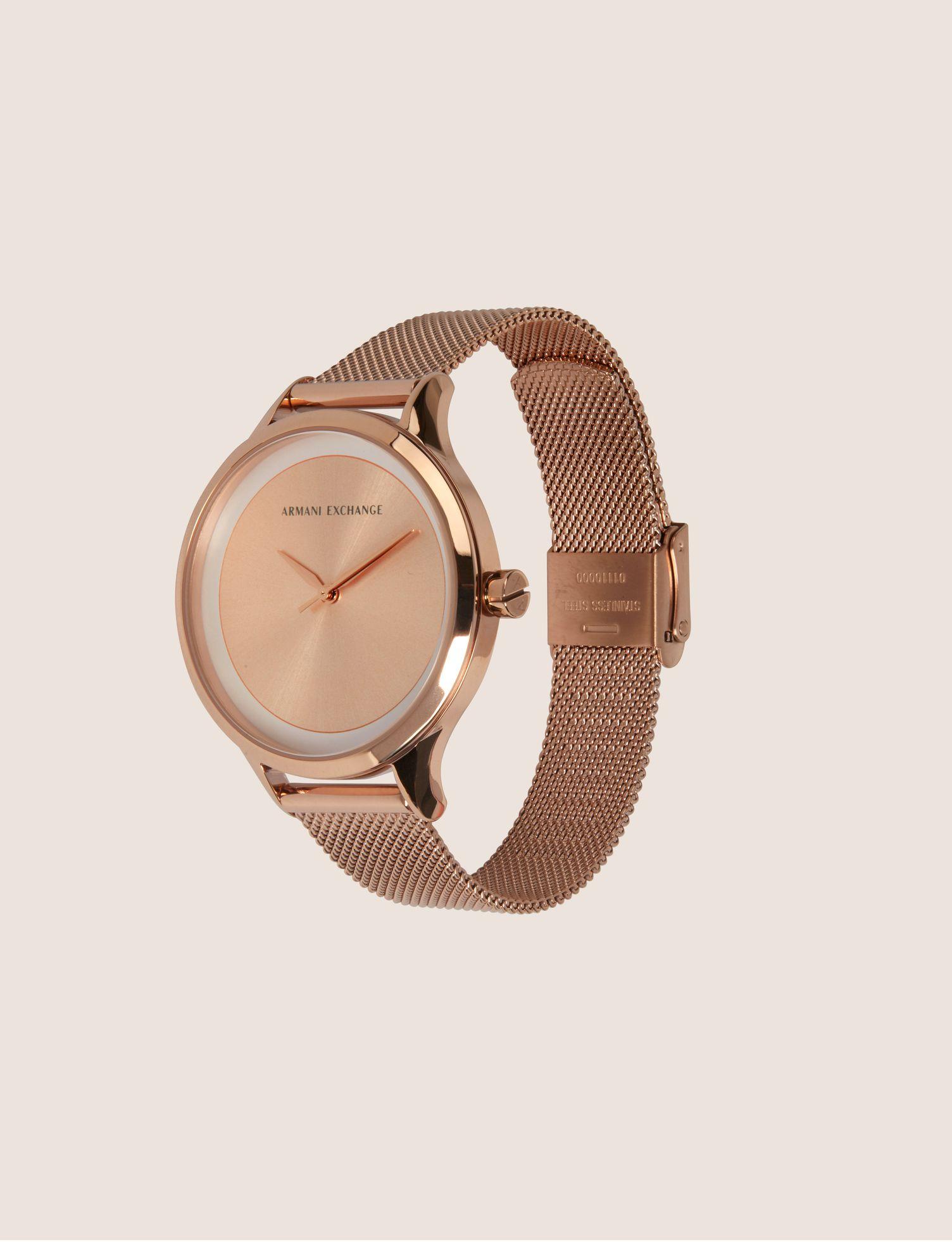 armani gold mesh watch