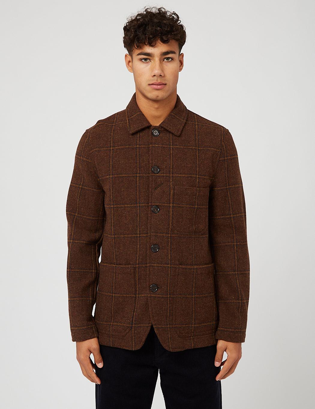 Universal Works Bakers Chore Jacket (alberto Check) in Brown for Men Lyst