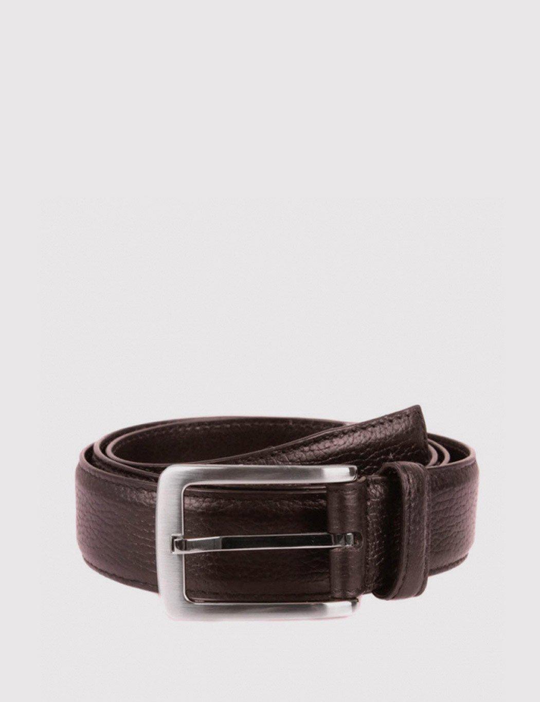 Brown Dents Mens Suede Belt