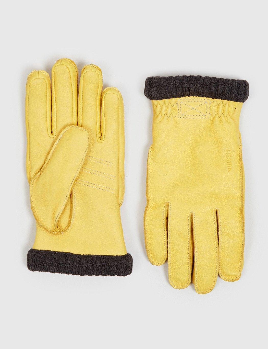 Hestra Synthetic Deerskin Primaloft Rib Gloves in Natural Yellow ...