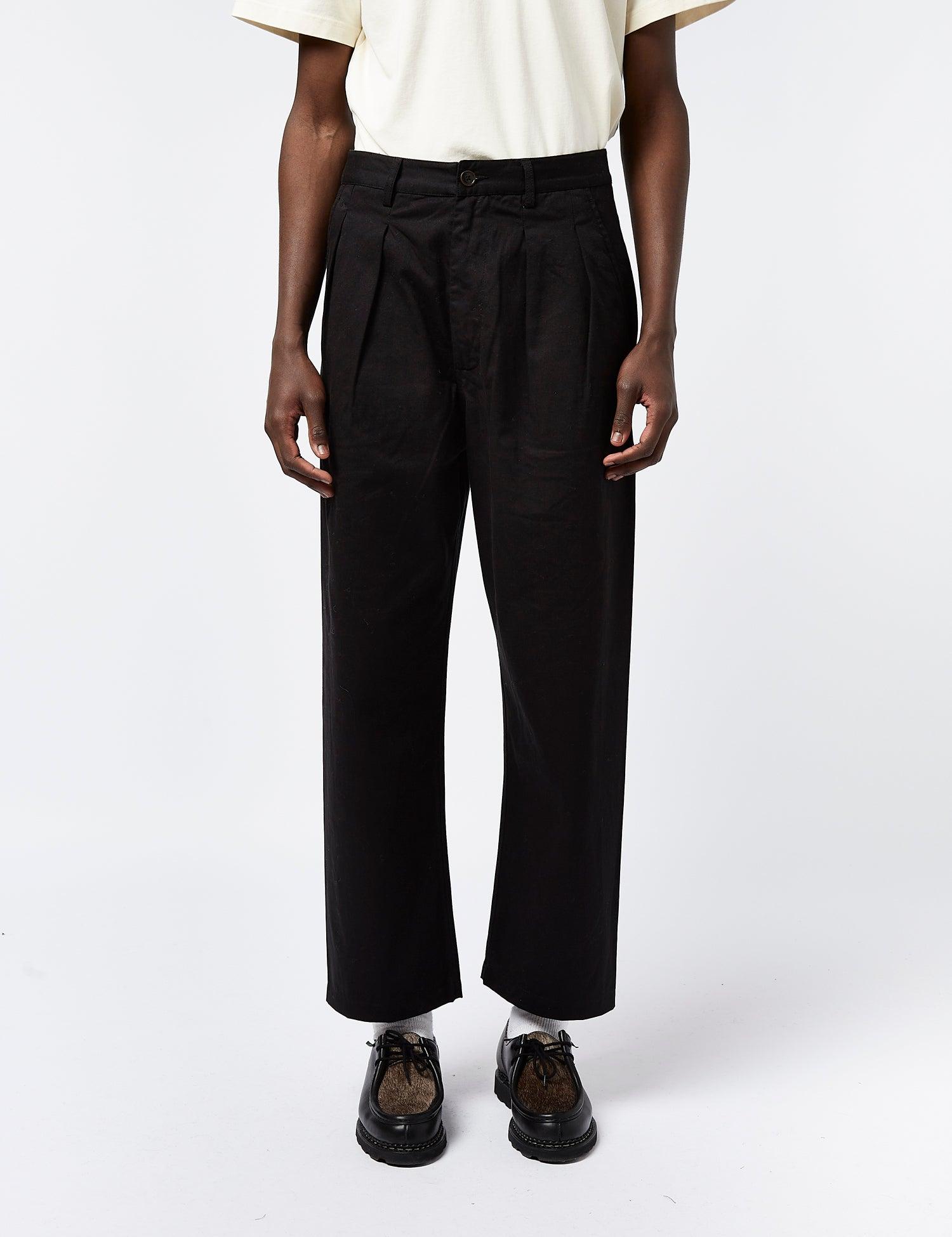 Universal Works Double Pleat Twill Pant in Black for Men Lyst