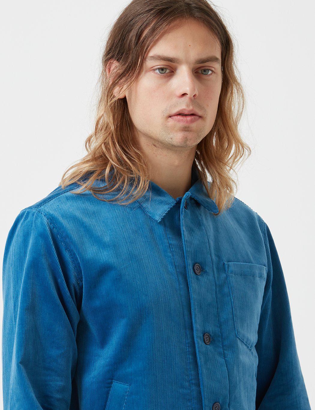 YMC Corduroy Bowling Shirt in Blue for Men - Lyst
