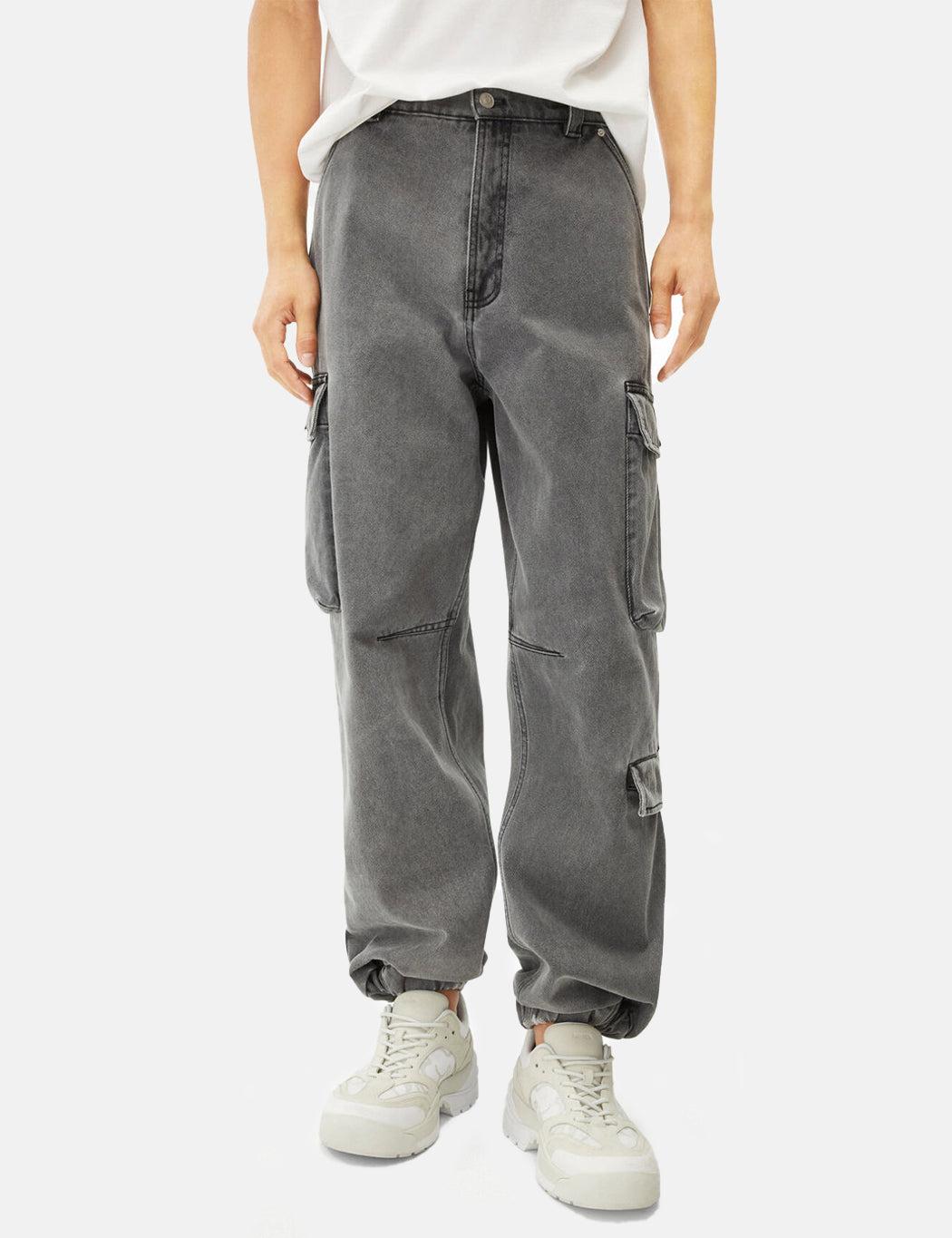 KENZO Denim Cargo Pant in Grey (Gray) for Men | Lyst