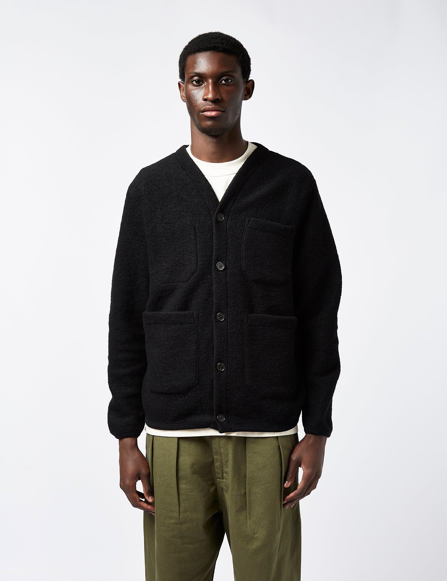 Universal Works Cardigan (wool) in Black for Men | Lyst