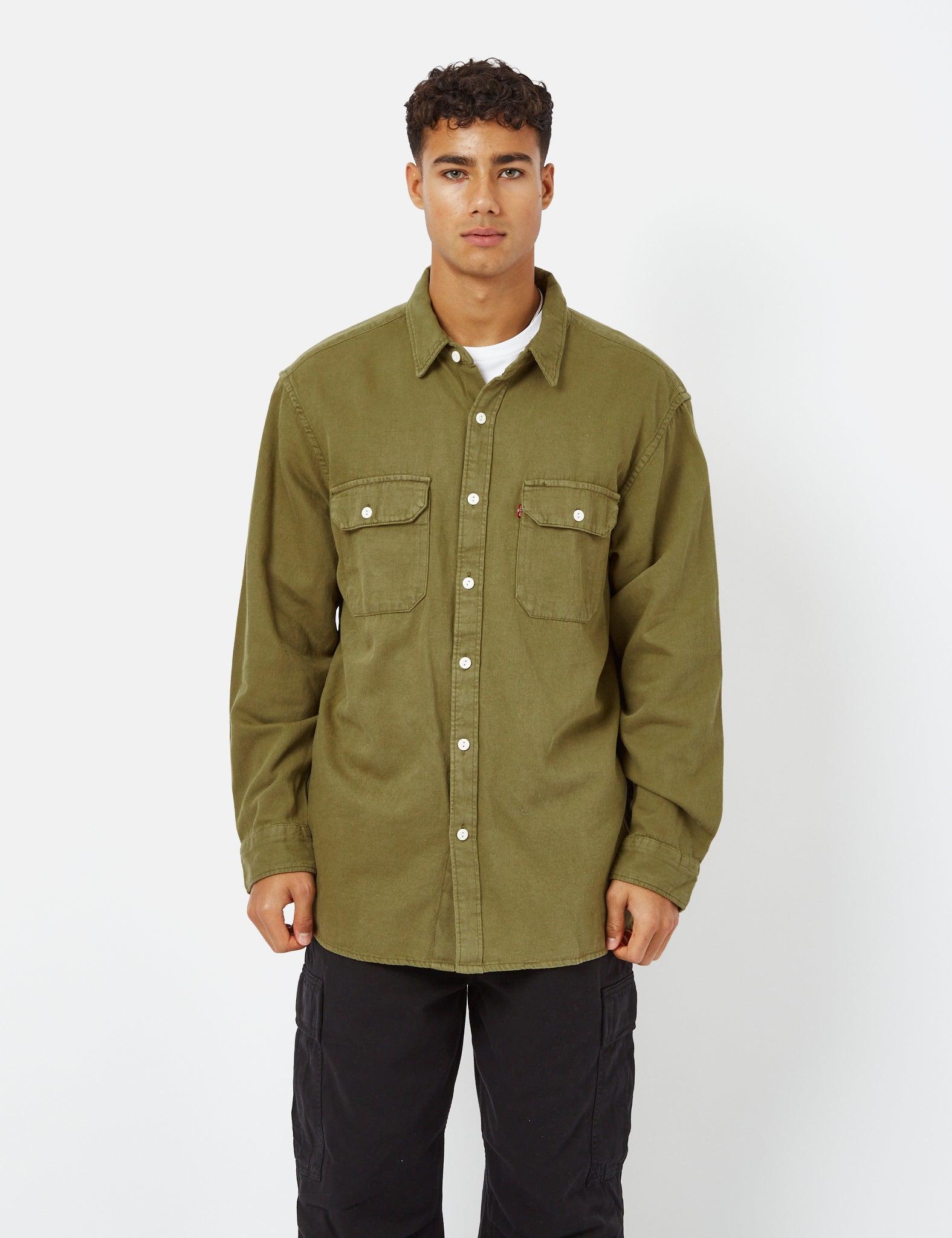 Levi's Levis Jackson Worker Shirt (garment Dyed) in Green for Men | Lyst