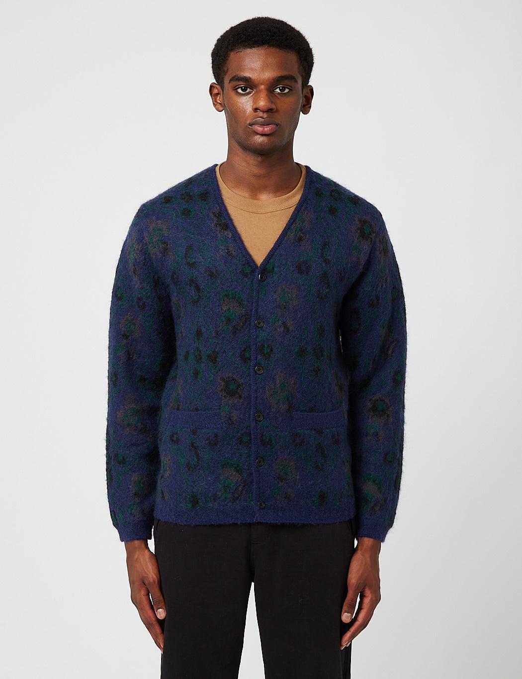 Botanical Pattern Jacquard Cardigan 
