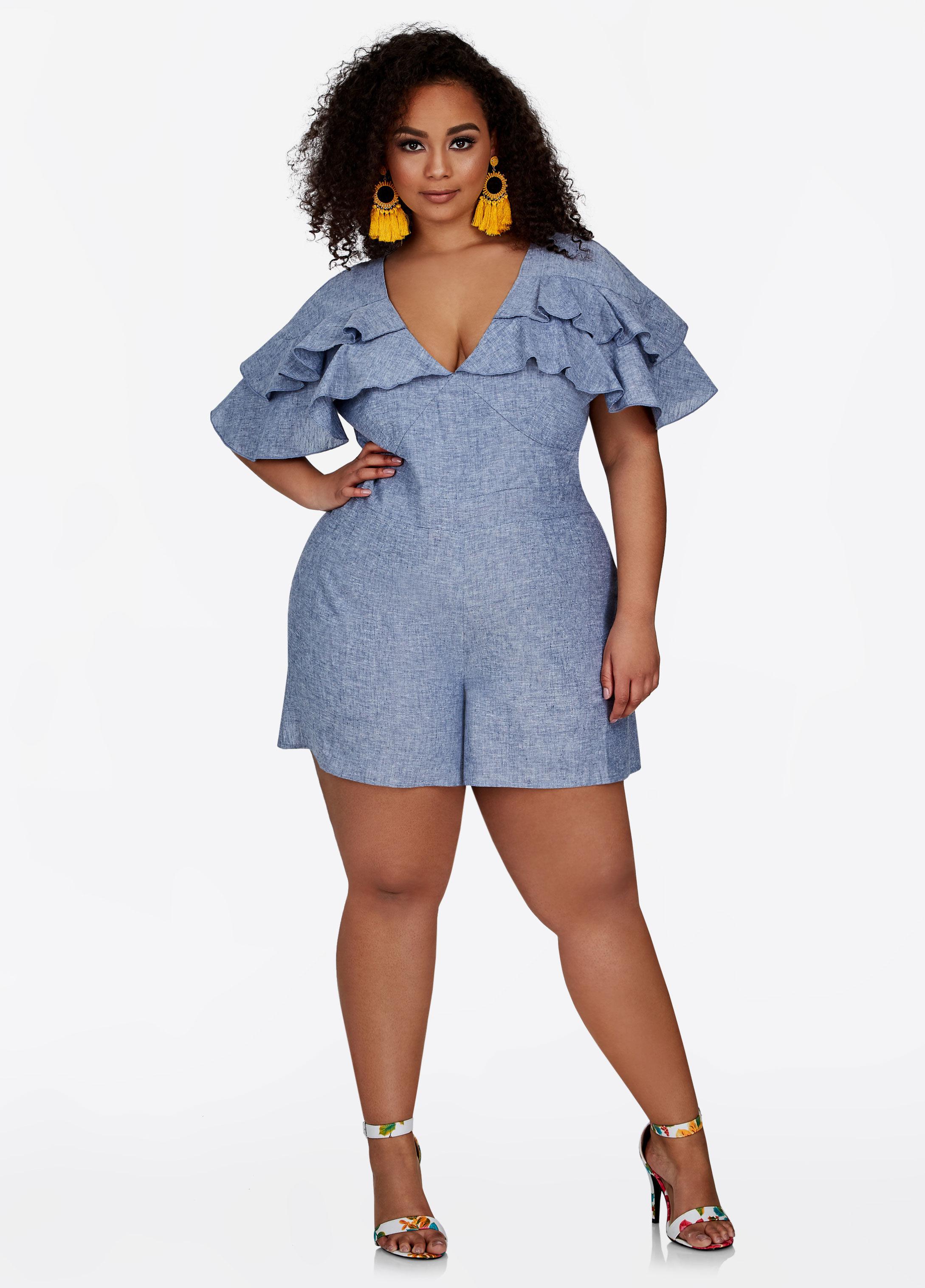 ashley stewart rompers