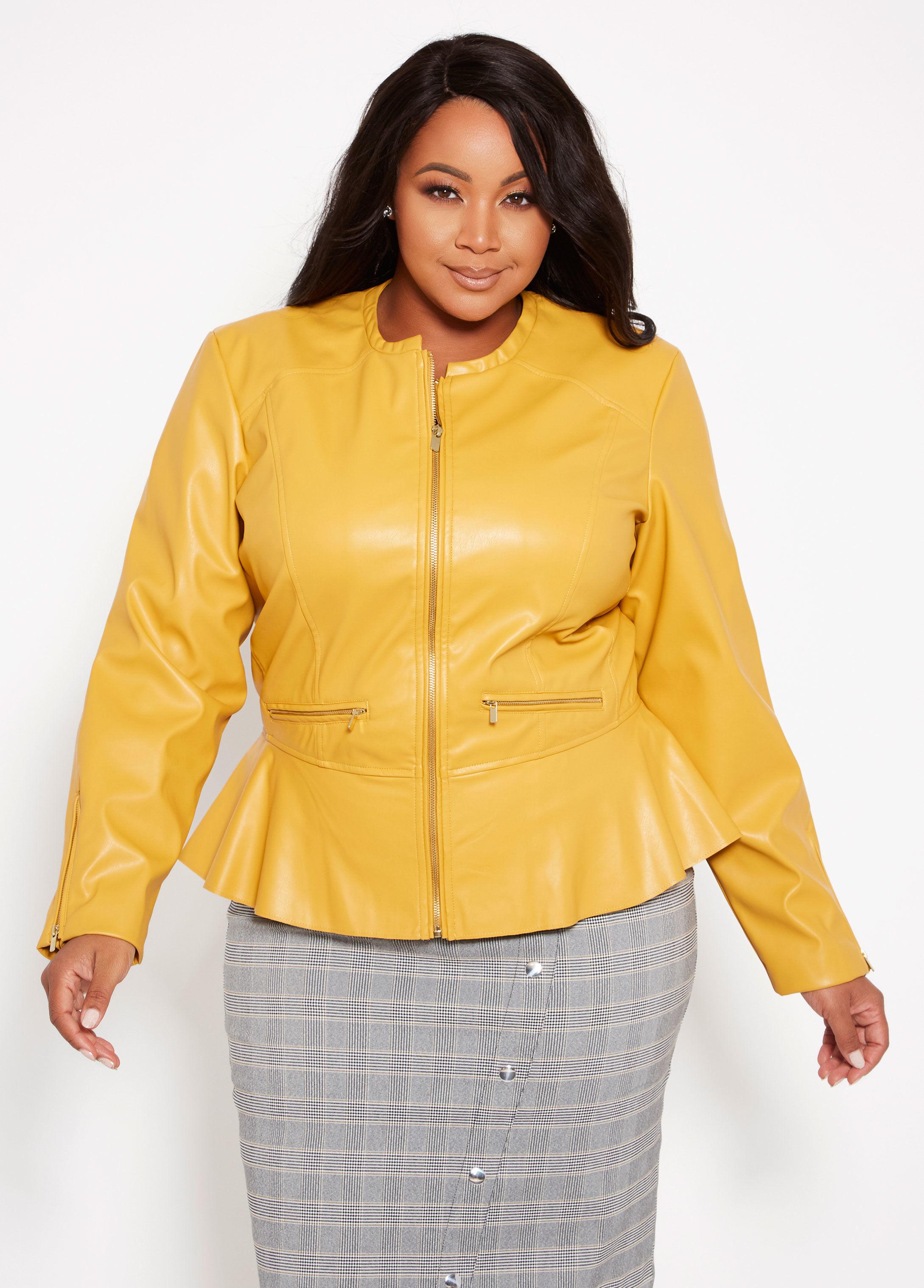 plus size yellow jacket