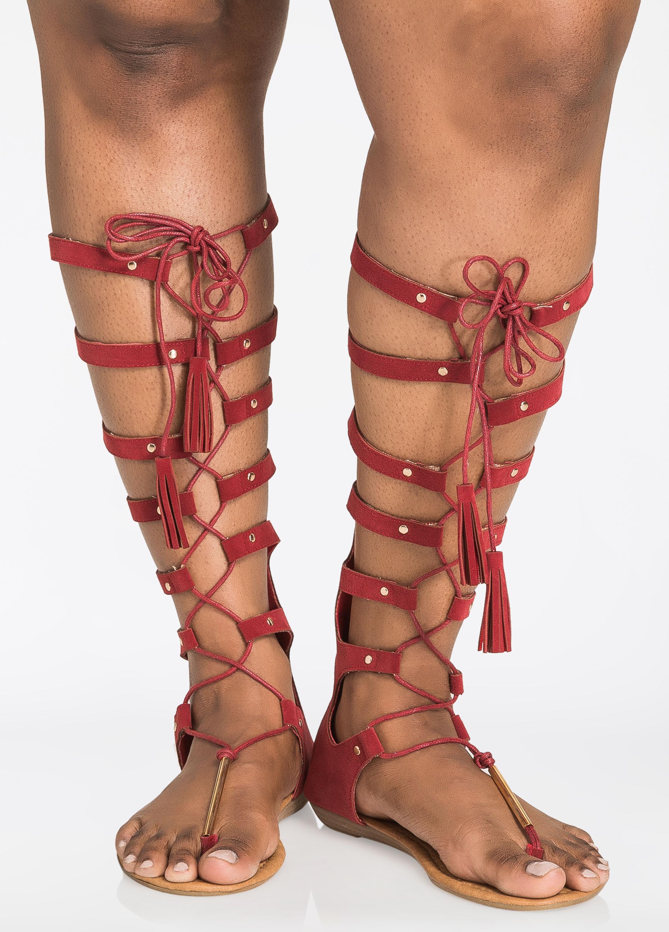 wide width lace up sandals