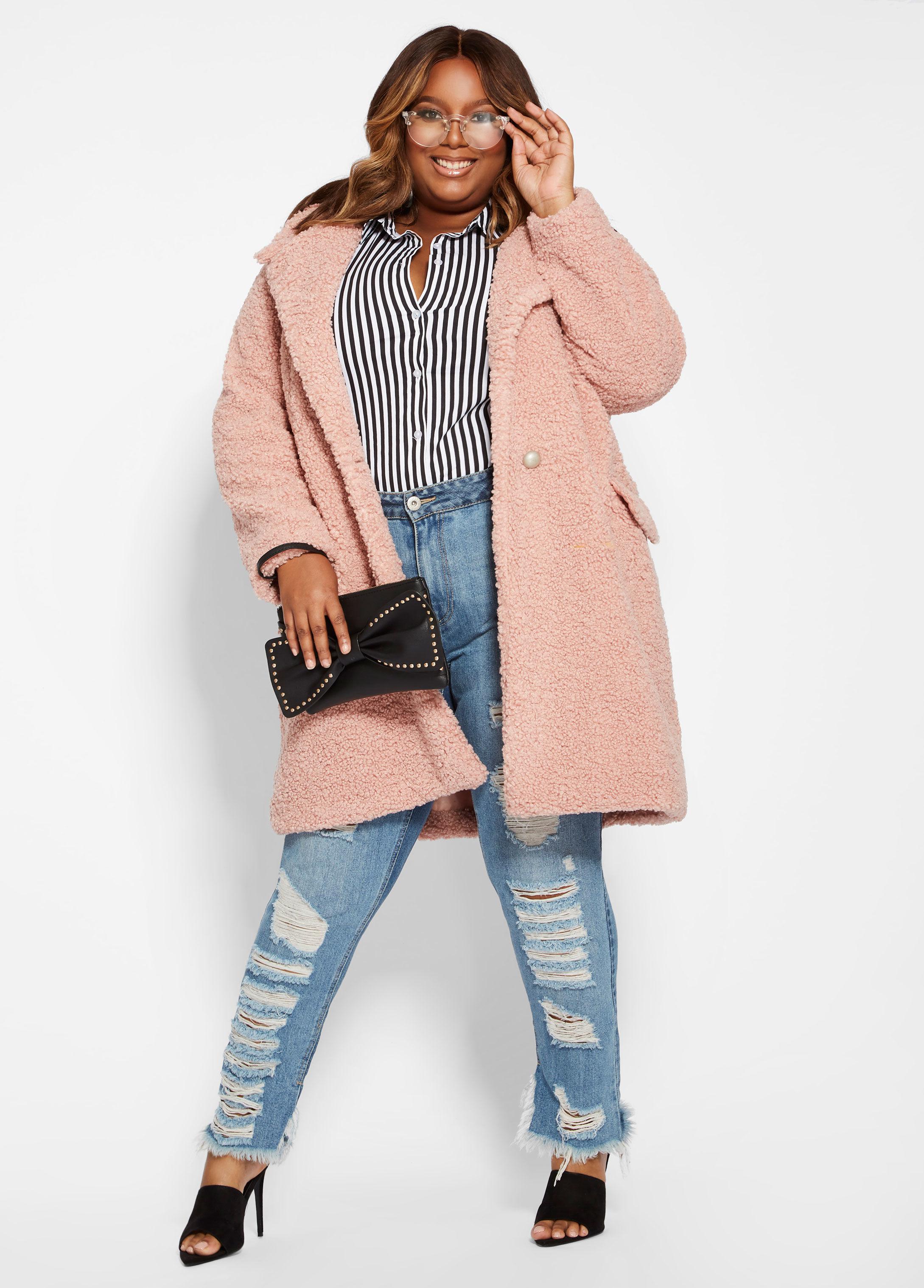 teddy coat plus size