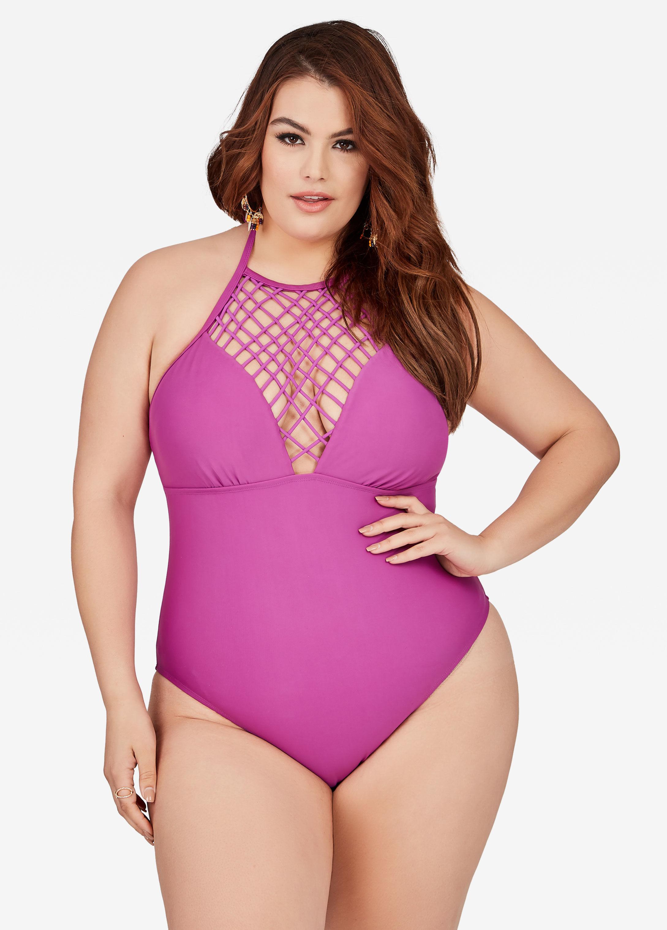ashley stewart plus size swimsuits