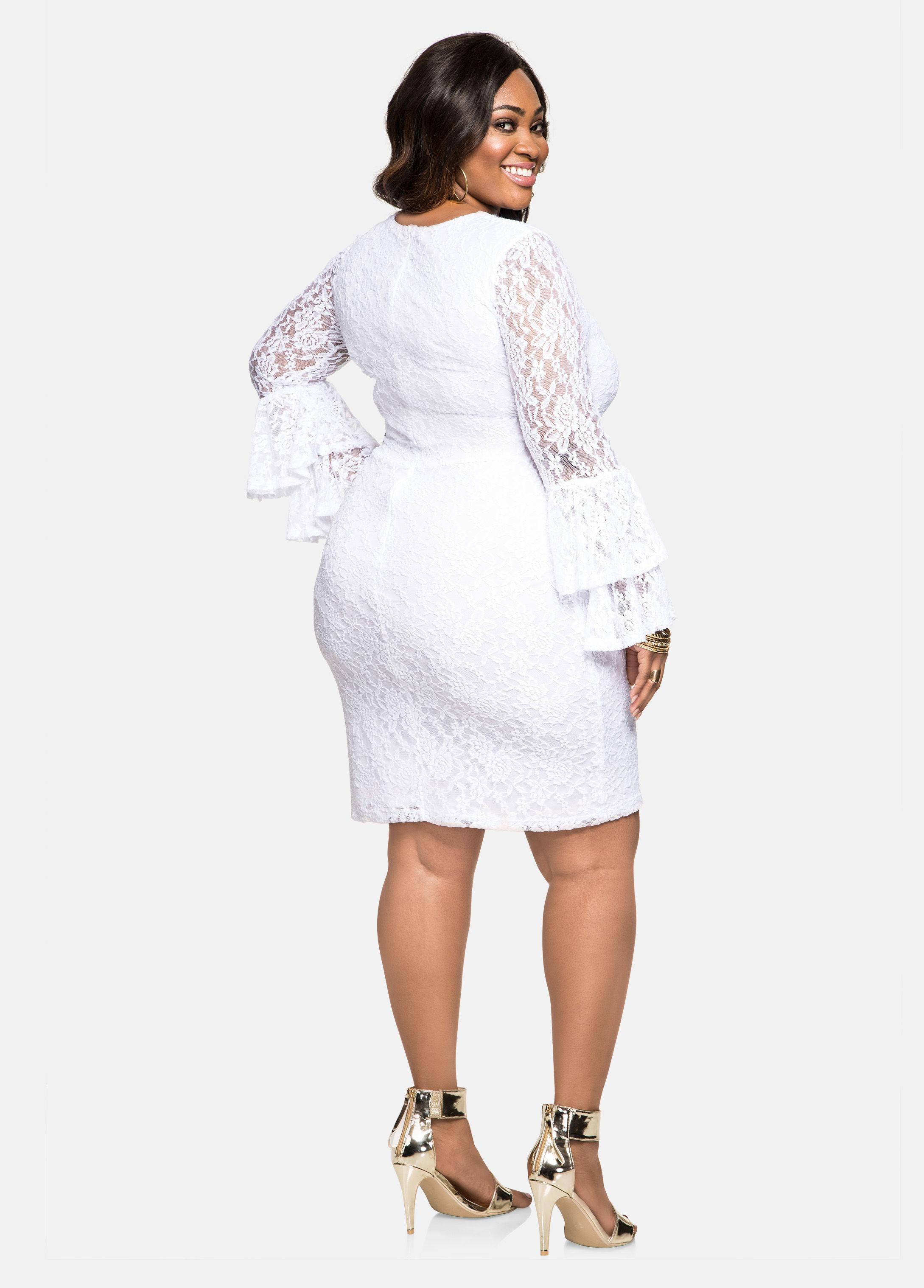 ashley stewart's white dresses