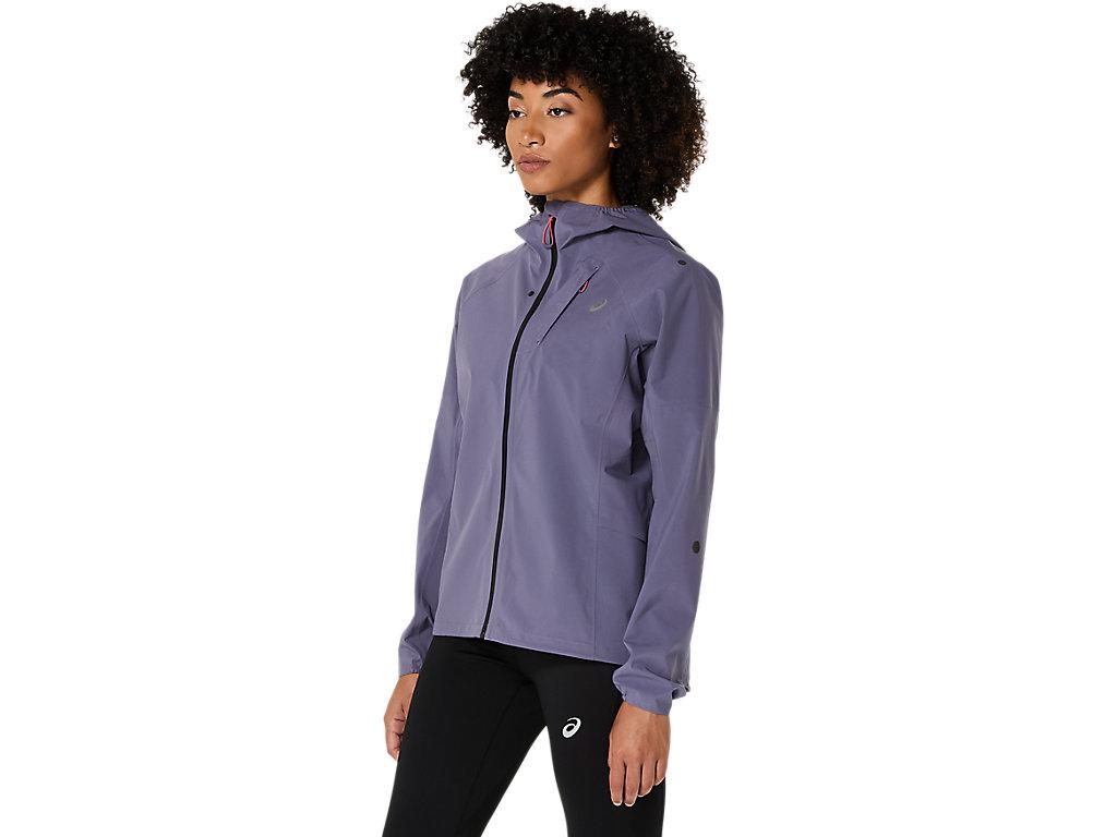 Asics Metarun Waterproof Jacket in Blue Lyst UK