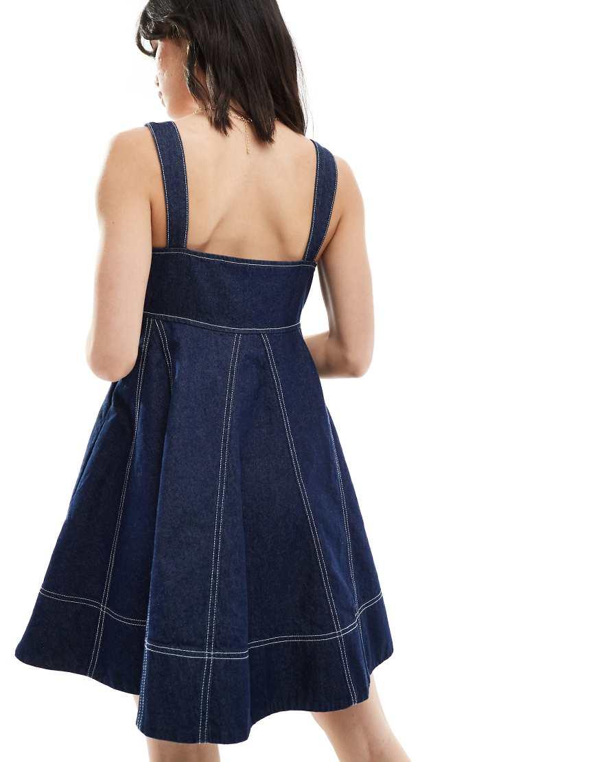 Miss Selfridge Denim Babydoll Dress in Blue | Lyst UK