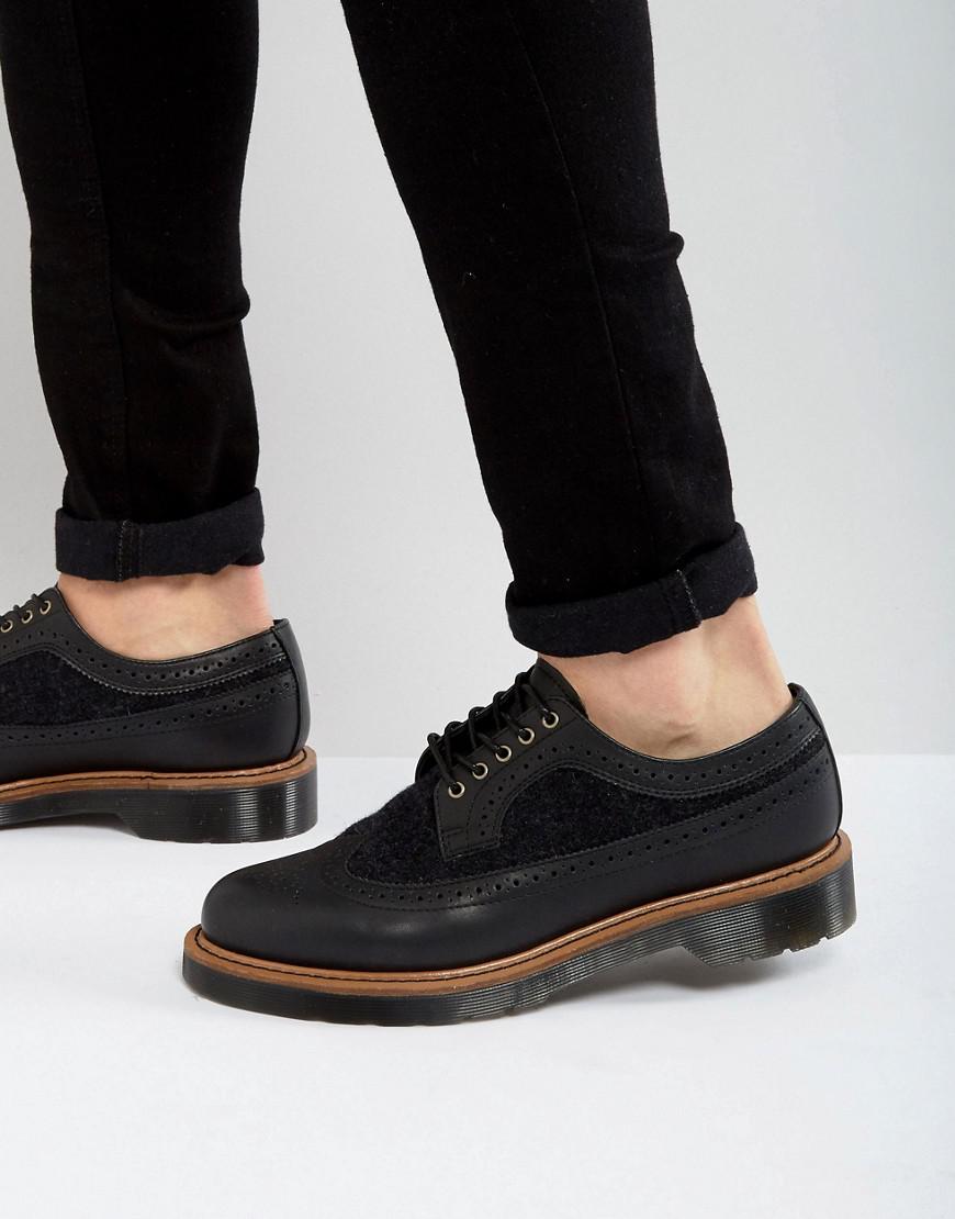 Dr. Martens 3989 Wool & Leather Brogue Shoes in Black for Men - Lyst
